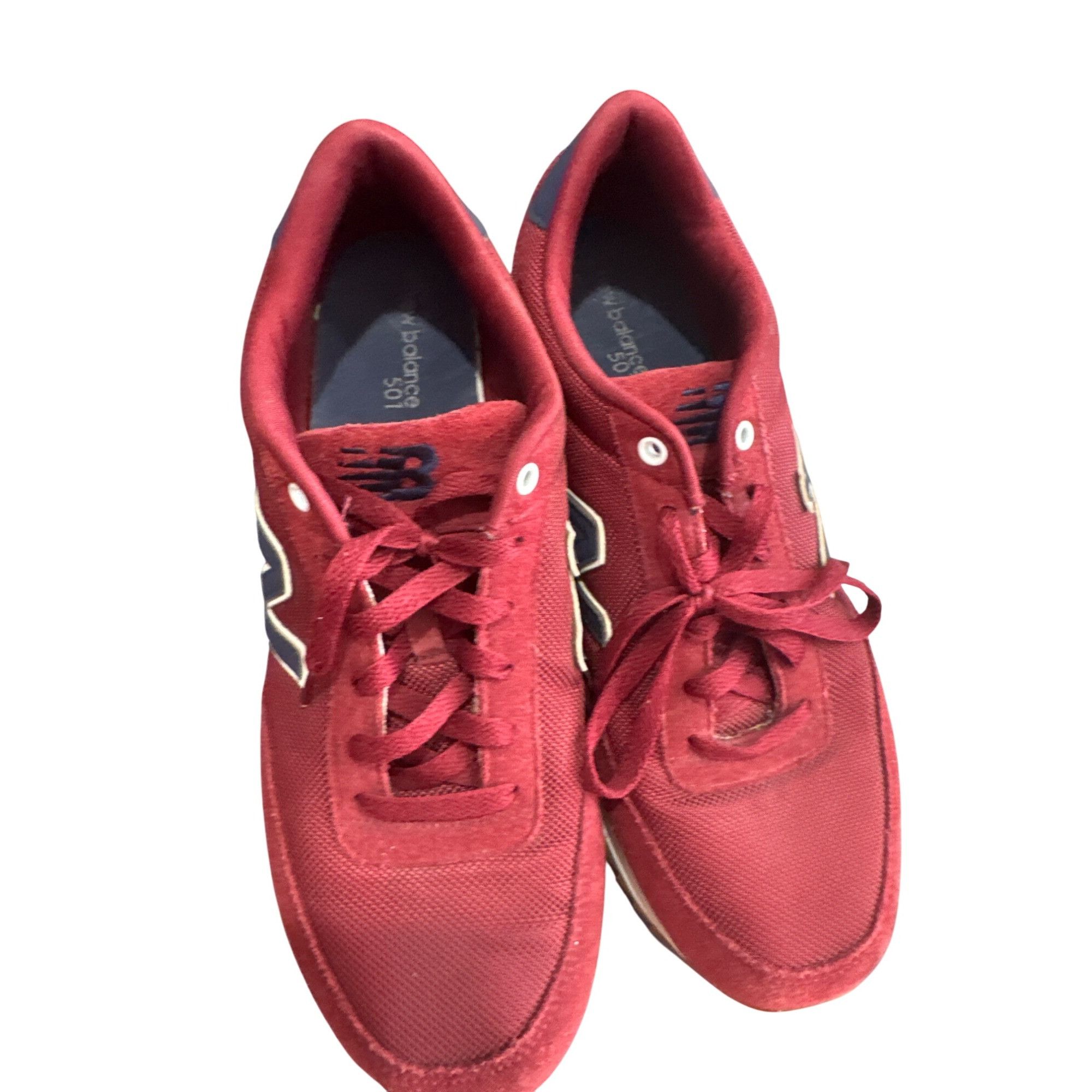 New Balance New Balance 501 mens red leather canvas sneakers Size 11D SK Size US 11 / EU 44 - 9 Thumbnail