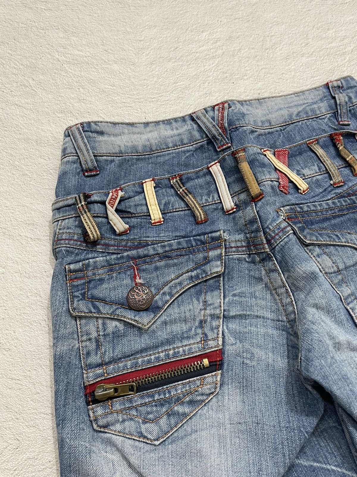 Japanese Brand 2000s Double waist Jorts Stonewash Size 29" - 6 Thumbnail