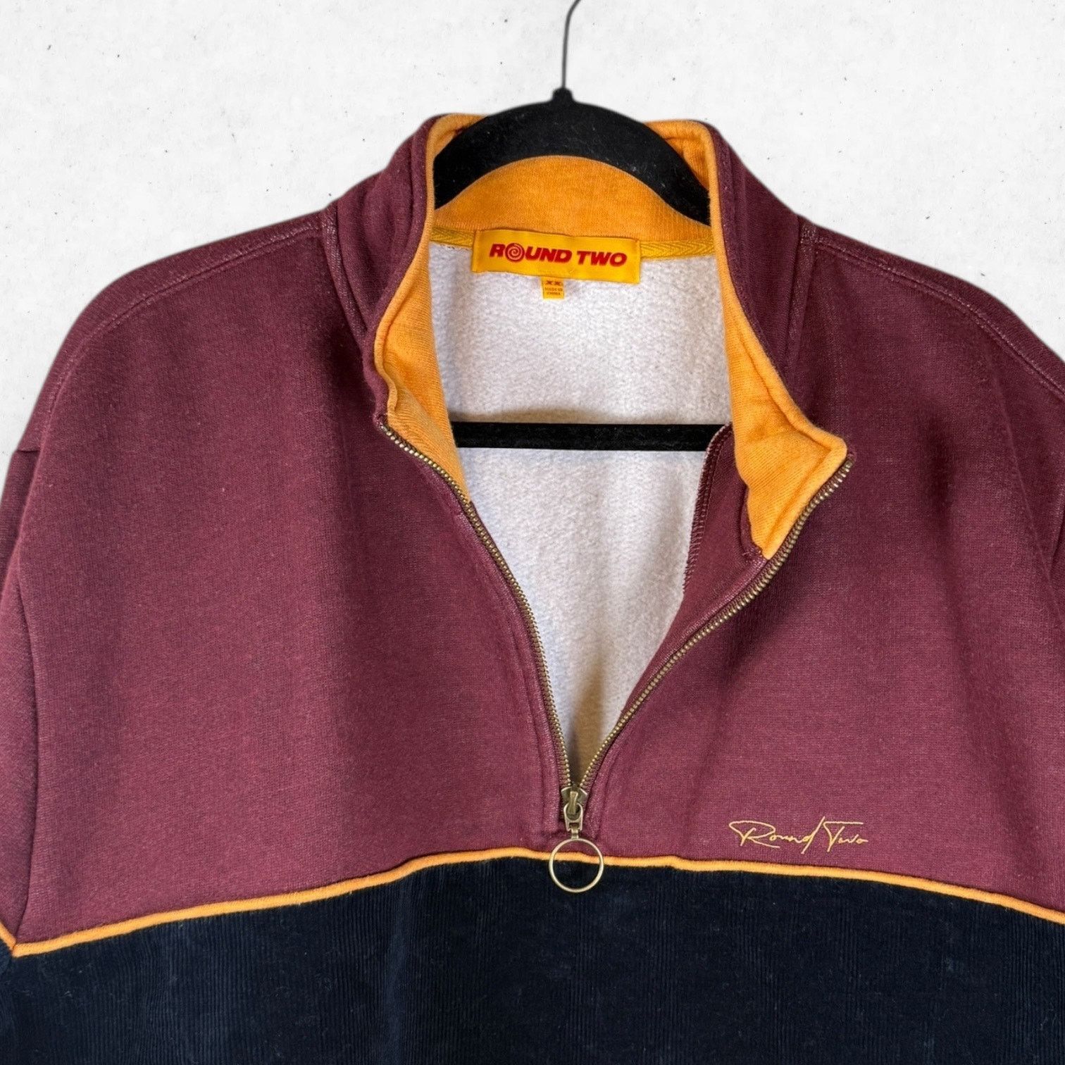 Round Two Round Two Quarter Zip Sweater Men's XXL in Maroon Heather Size US XXL / EU 58 / 5 - 6 Thumbnail