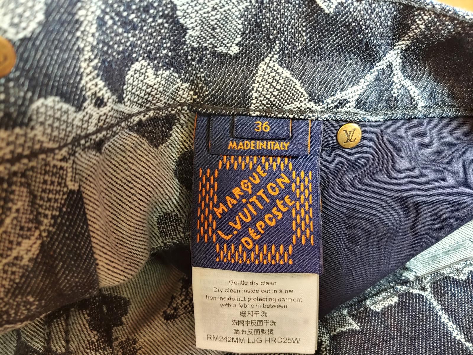 Louis Vuitton Louis Vuitton LV Waves Floral Jacquard Denim Shorts in Blue Size US 36 / EU 52 - 8 Thumbnail