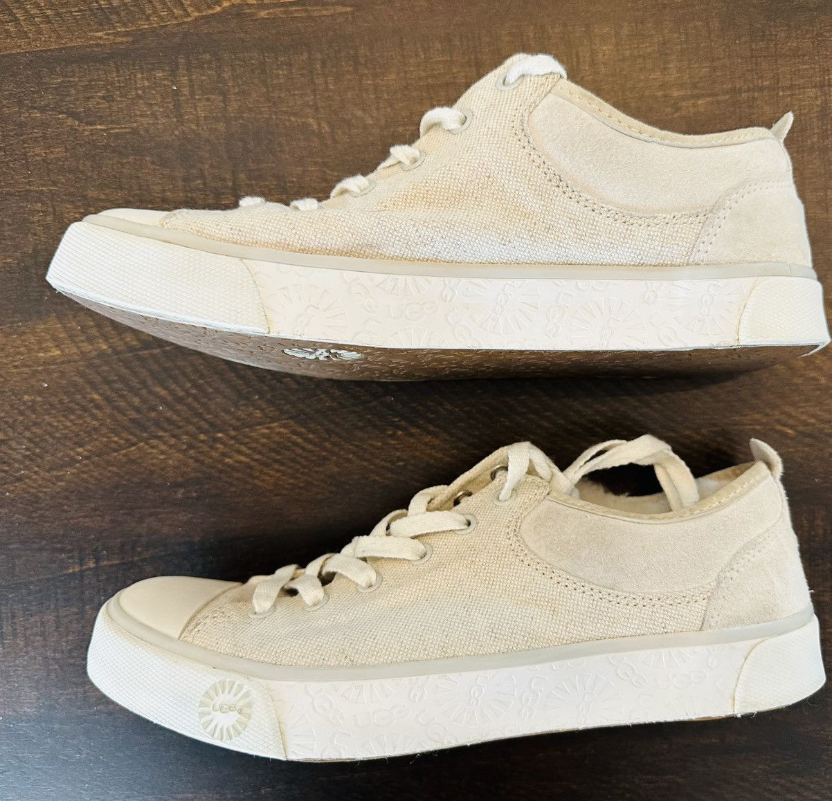 Ugg UGG Evera Cream Color Canvas Sheepskin Lined Shoes-Size 6.5 Size US 6.5 / IT 36.5 - 2 Thumbnail