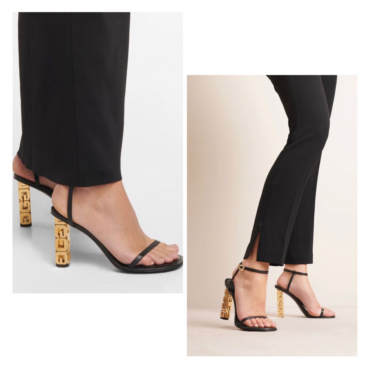 Givenchy Givenchy G Cube Sculptural Heel Leather Sandals size 37 Size US 7 / IT 37 - 2 Thumbnail