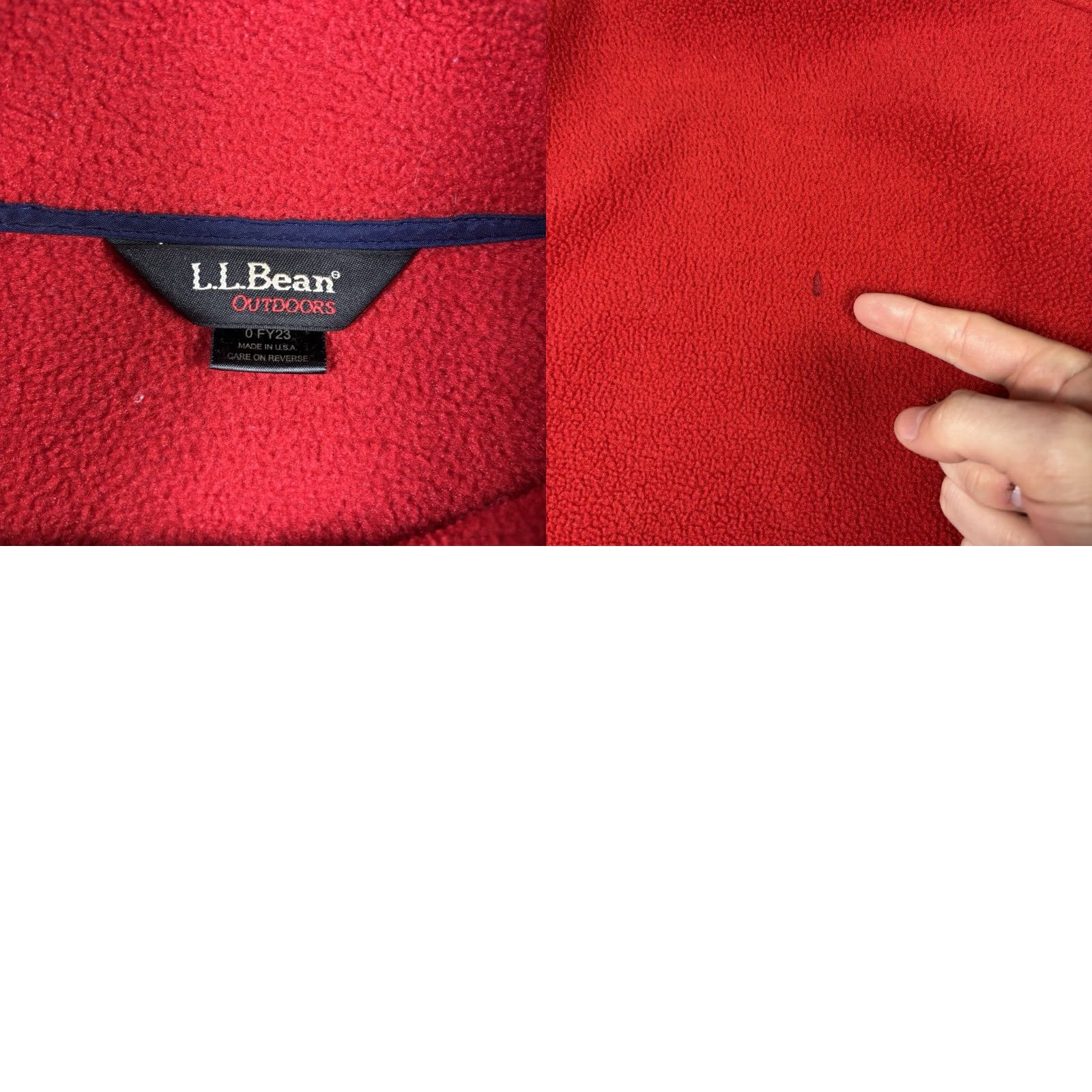 Vintage VINTAGE L.L.Bean Outdoors Red Sherpa Fleece Jacket Full Zip XL Mens Size US XL / EU 56 / 4 - 8 Thumbnail