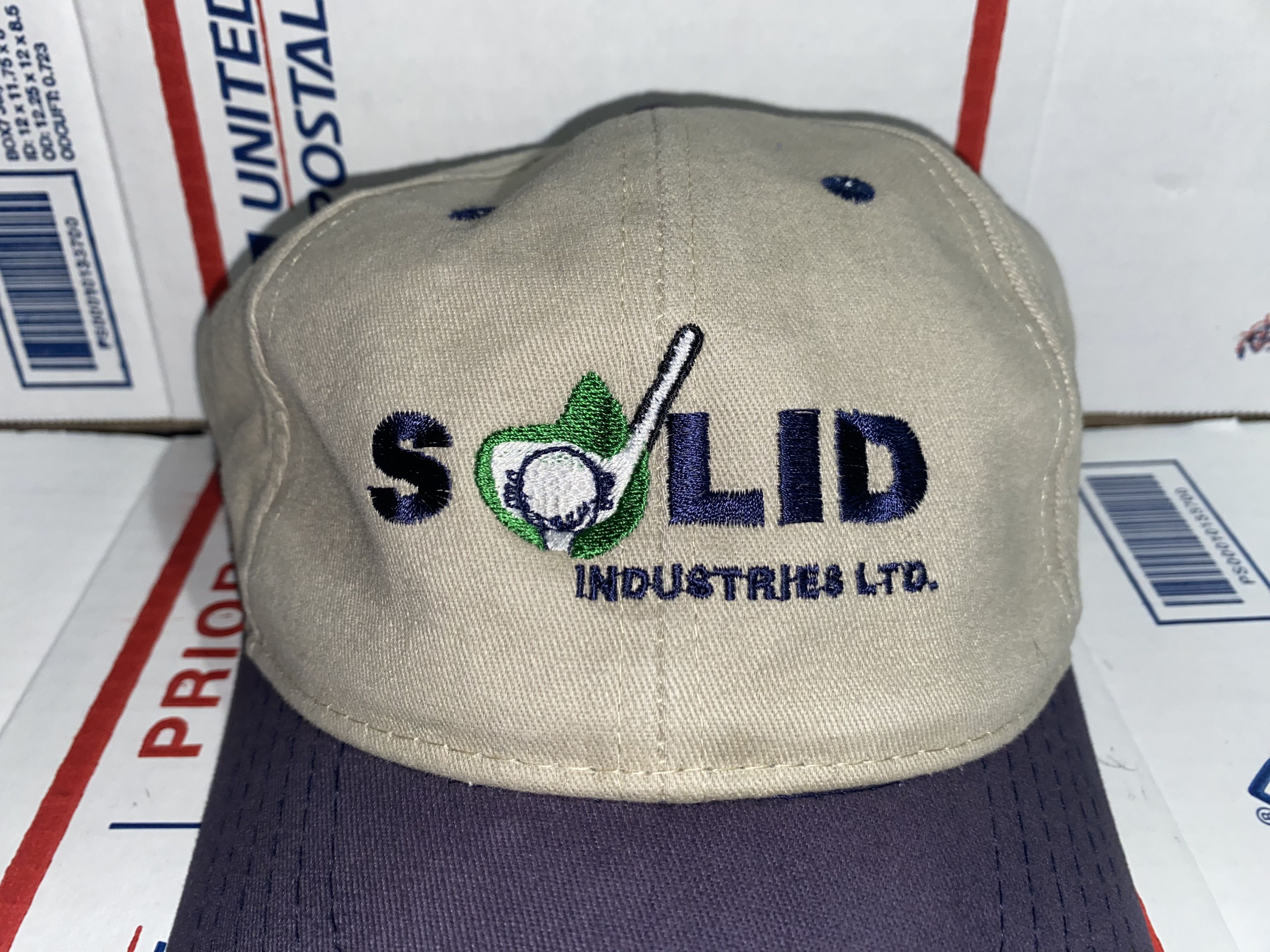 Vintage vtg SOLID Industries ltd Limited golf golfing Co. US Cap hat Size ONE SIZE - 2 Thumbnail