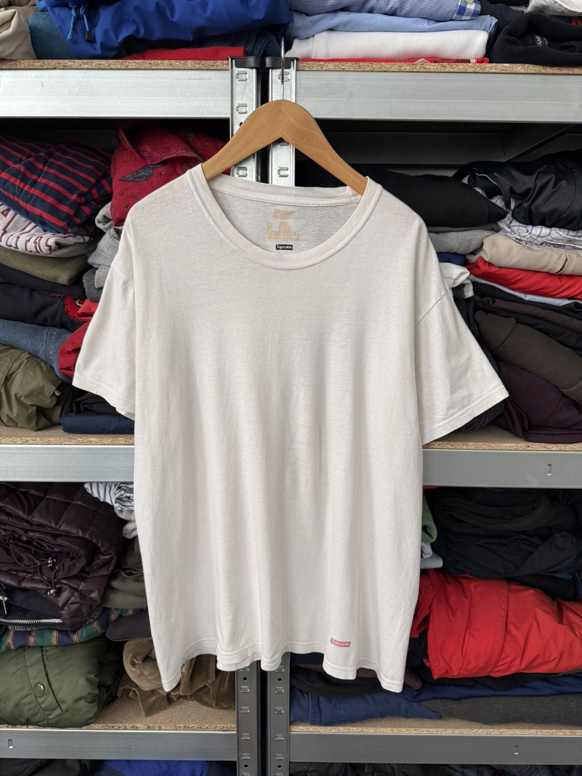 Hanes × Supreme Supreme x Hanes T-Shirt Basic Unisex White Tee Box Logo Size US M / EU 48-50 / 2 - 1 Thumbnail