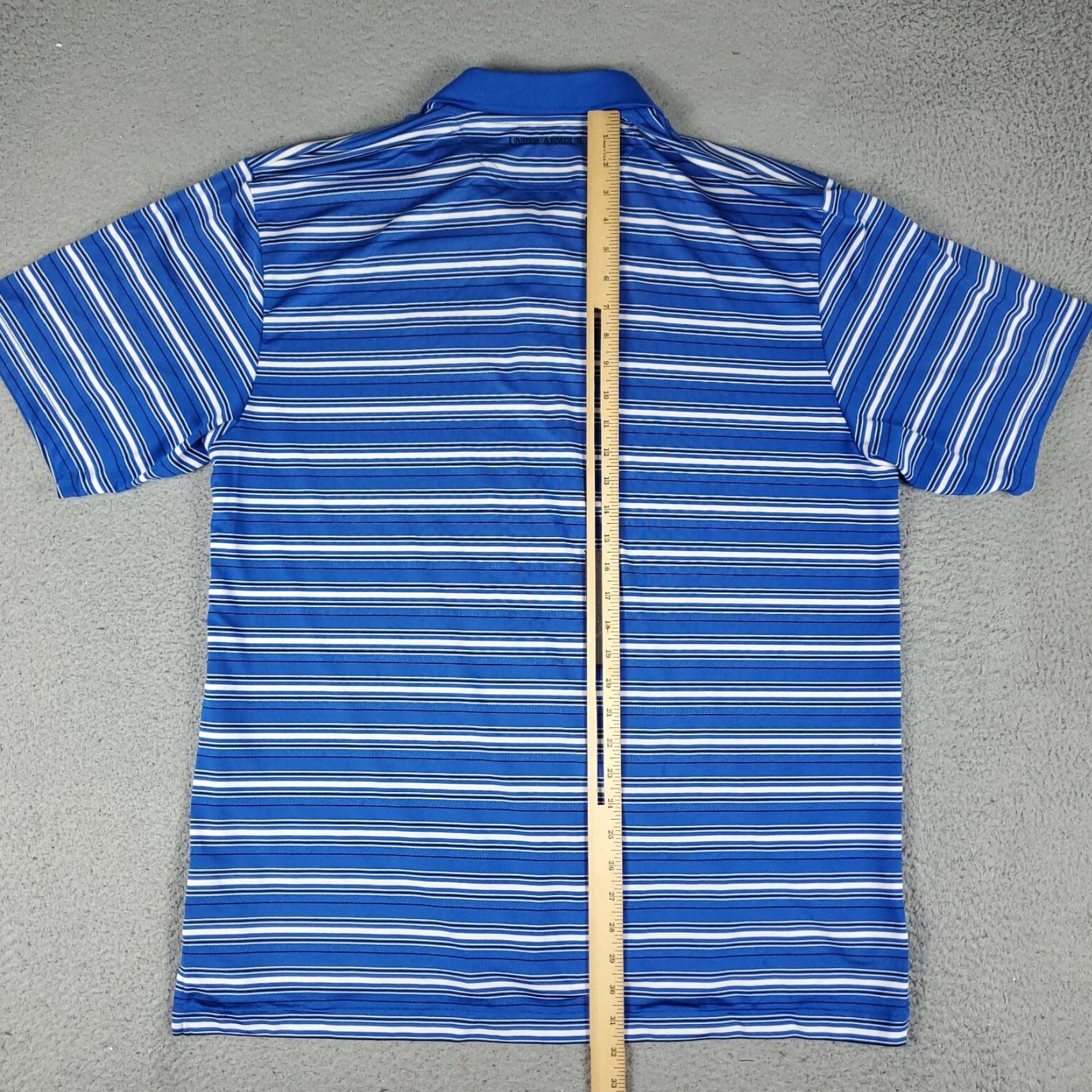 Under Armour Under Armour Polo Shirt Mens XL Blue Striped Golf Casual Short Sleeve Polo Shirt Mens XL Blue Striped Golf Sports Shirt Size US XL / EU 56 / 4 - 3 Thumbnail