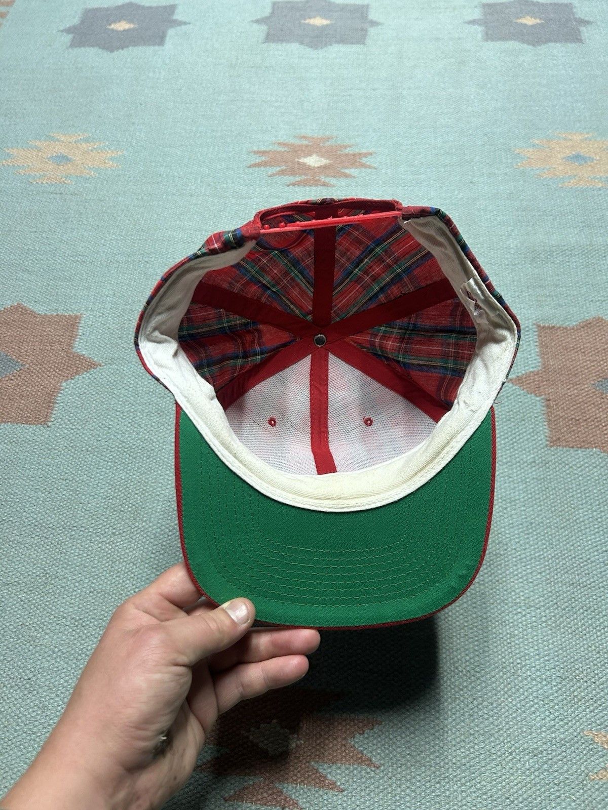 Vintage Vintage SnapBack hat Washington DC plaid embroidered red Size ONE SIZE - 5 Thumbnail