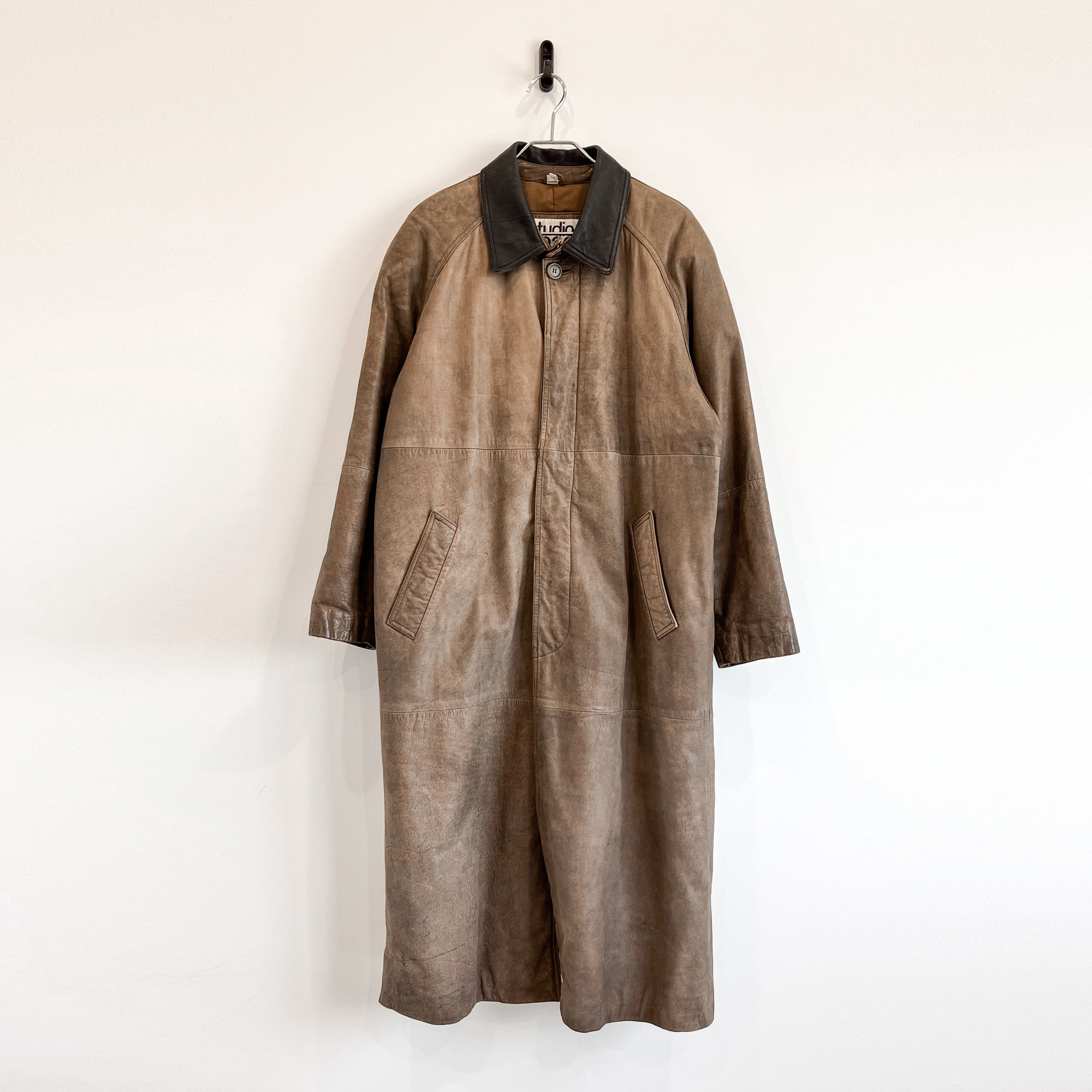 Vintage Super Rare VTG Studio 7036 Leather Western Long Coat Jacket Size US L / EU 52-54 / 3 - 1 Thumbnail