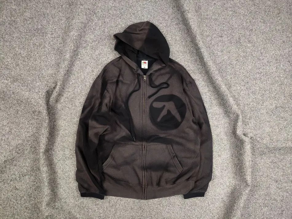 Supreme Aphex Twin Zip Up Hooded　Black Supreme Aphex Twin Zip Up Hooded Sweatshirt (SS25) - $228