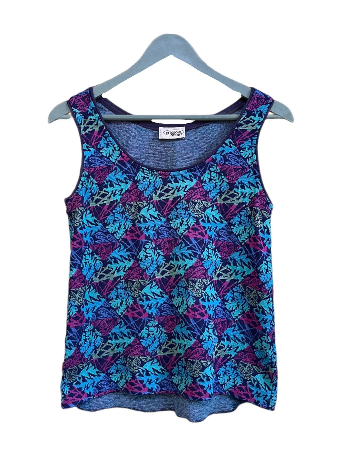 Missoni Sport Abstract Design Sleeveless Tee