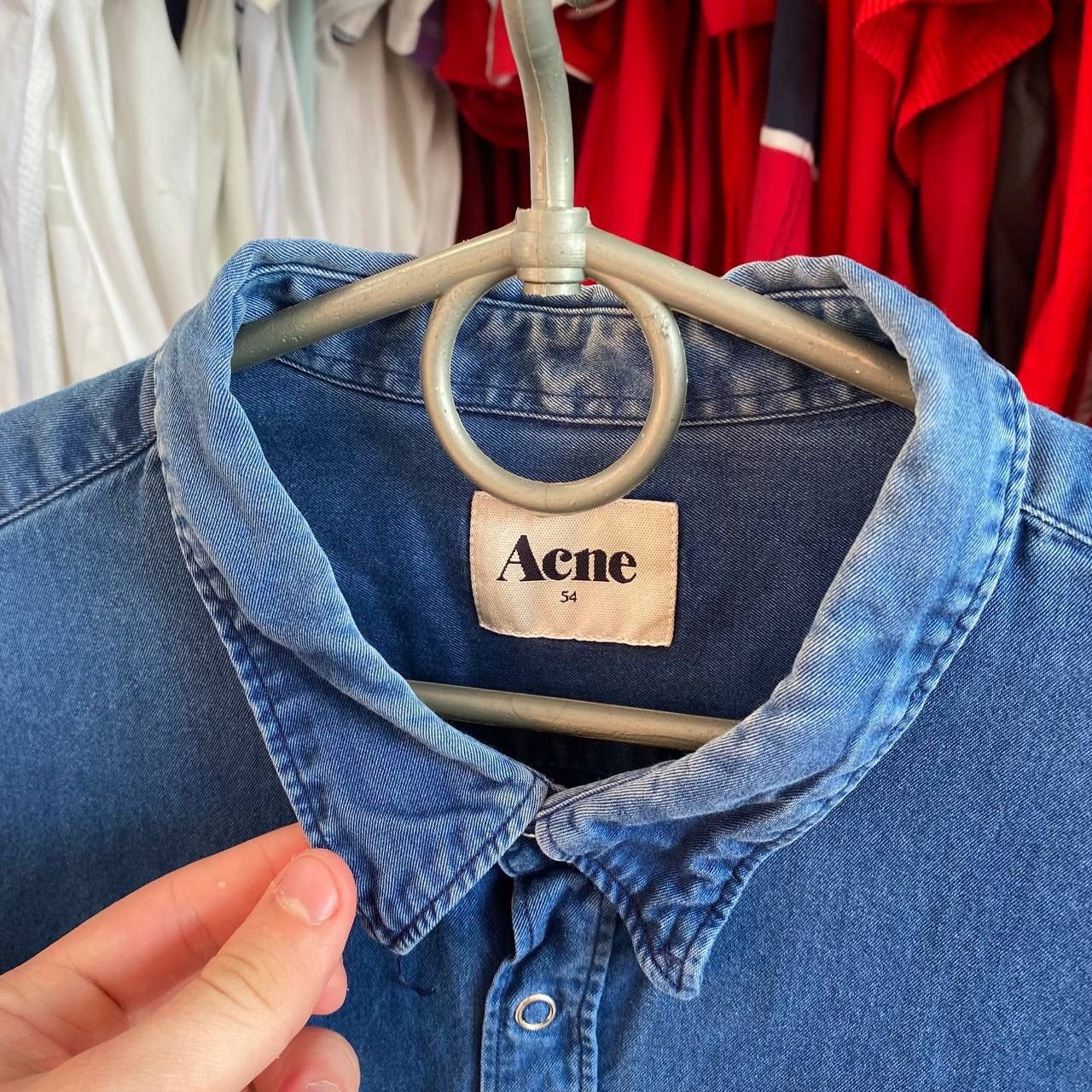 Acne Studios Luxury Acne Studios small logo denim designer shirt Size US M / EU 48-50 / 2 - 5 Thumbnail