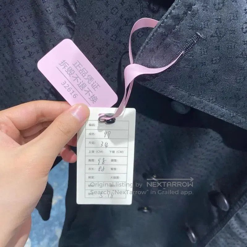 Louis Vuitton Louis Vuitton Black Women's Cotton Trench Coat . Size S / US 4 / IT 40 - 4 Thumbnail