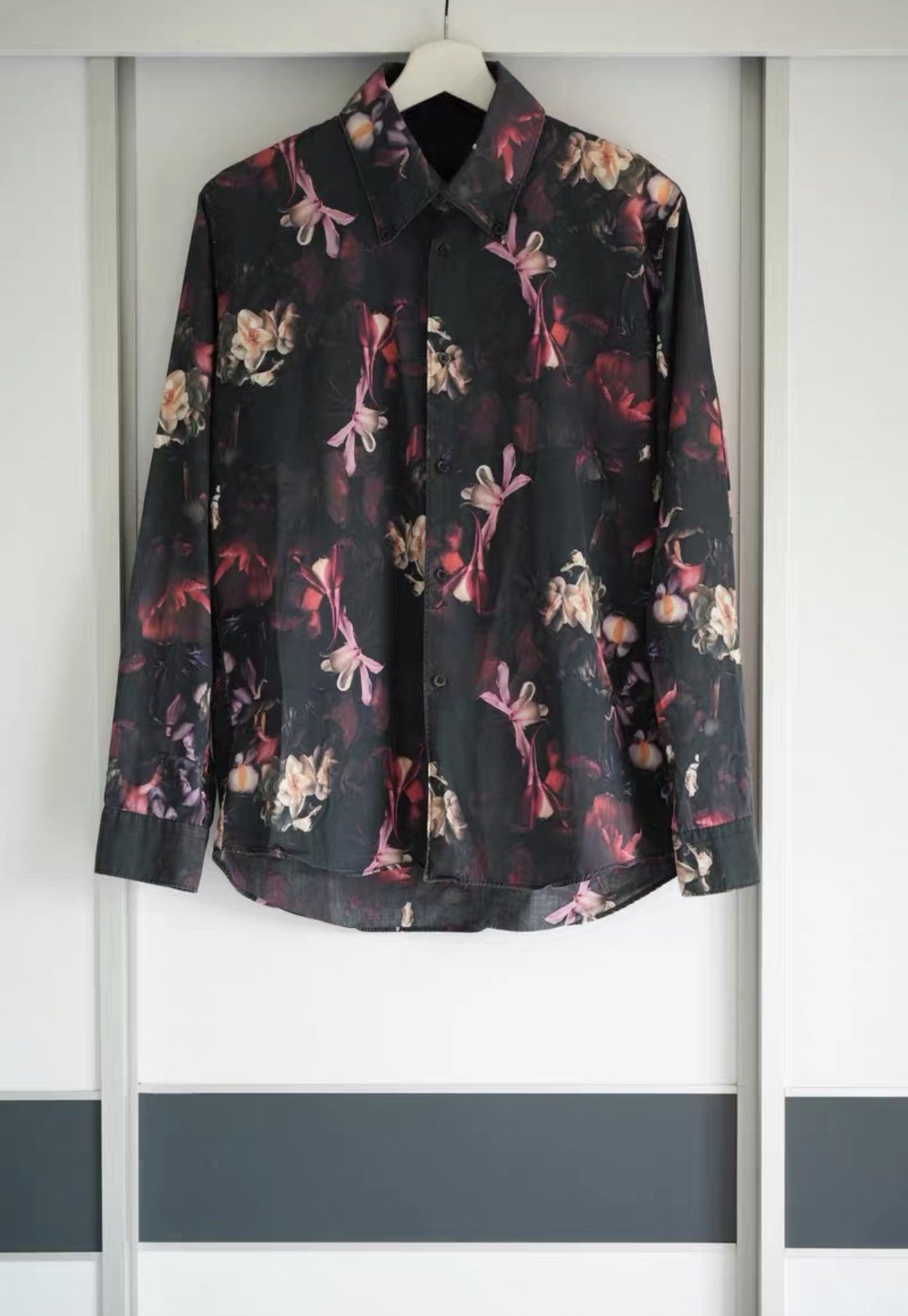 Lad Musician Lad Musician All-Over Floral Print Button-Down Shirt K4 Size US S / EU 44-46 / 1 - 1 Thumbnail
