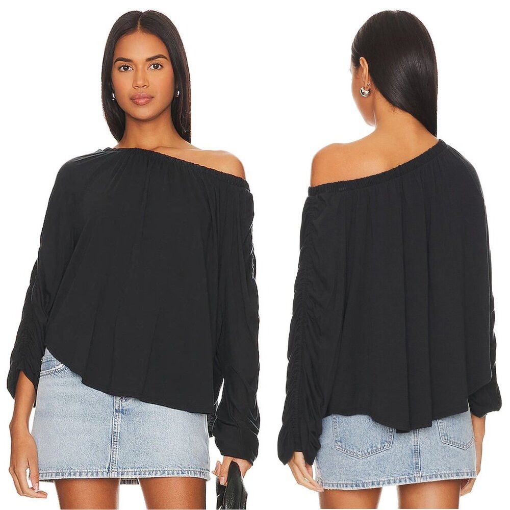 Free People NWT New Free People Care FP Serenade Black Long Sleeve Tee Size M / US 6-8 / IT 42-44 - 2 Thumbnail