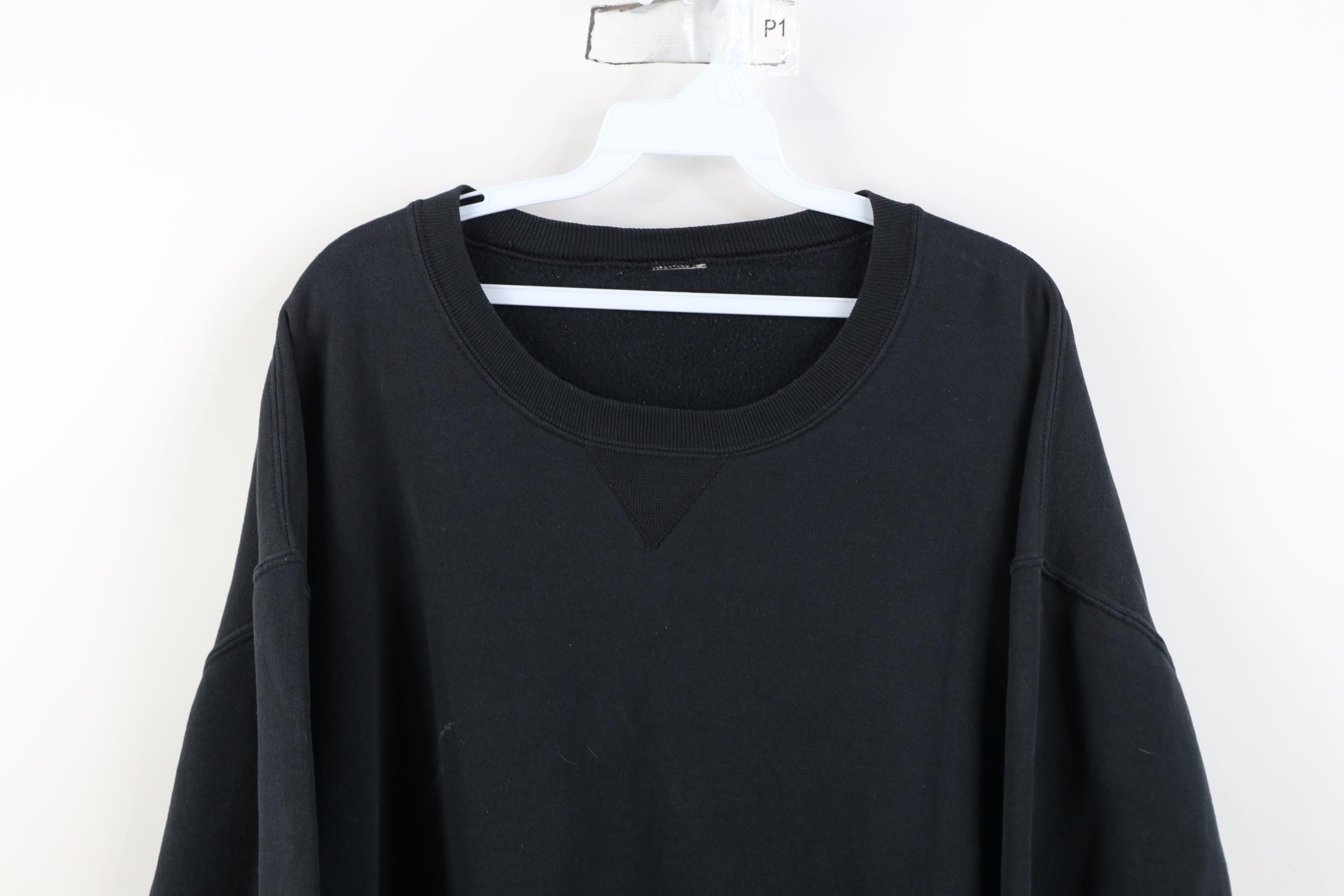 Russell Athletic Vintage 90s Russell Athletic Blank Crewneck Sweatshirt Black Size US XXL / EU 58 / 5 - 2 Thumbnail