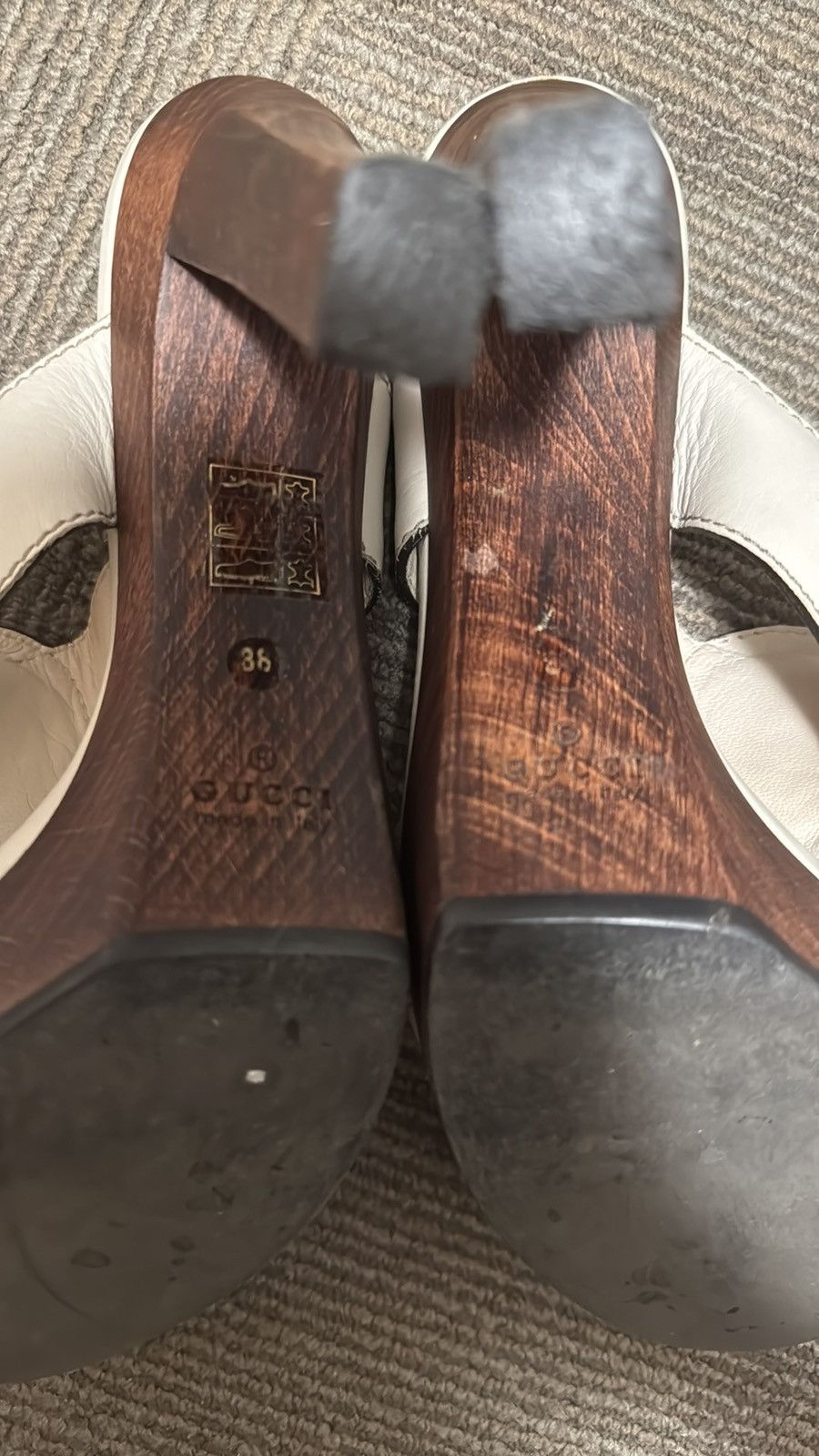 Gucci Guccis white heels Size US 8 / IT 38 - 7 Thumbnail