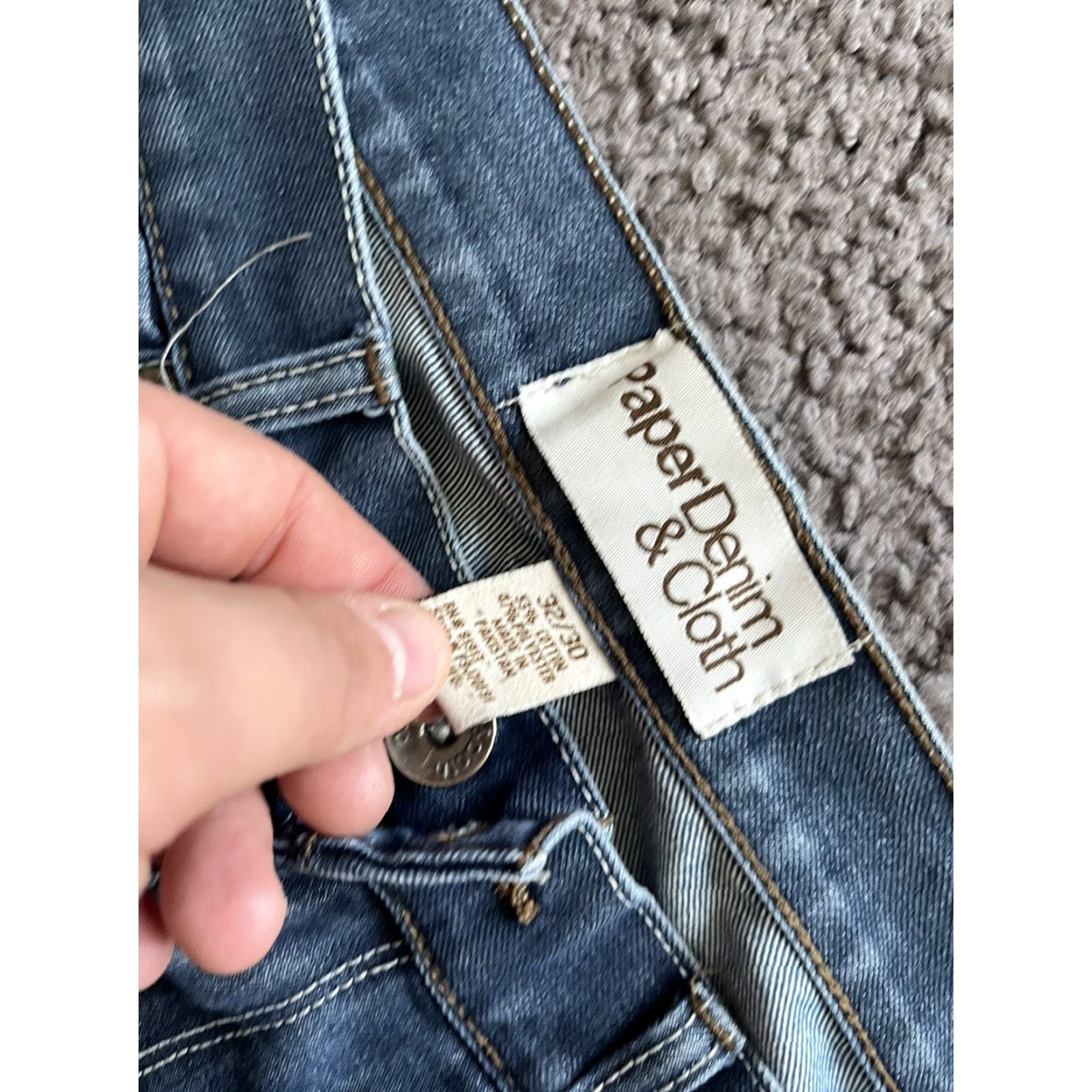 Denime Paper Denim & Cloth Mens 32x30 Dark Wash Bootcut Blue Jeans Size US 32 / EU 48 - 3 Thumbnail