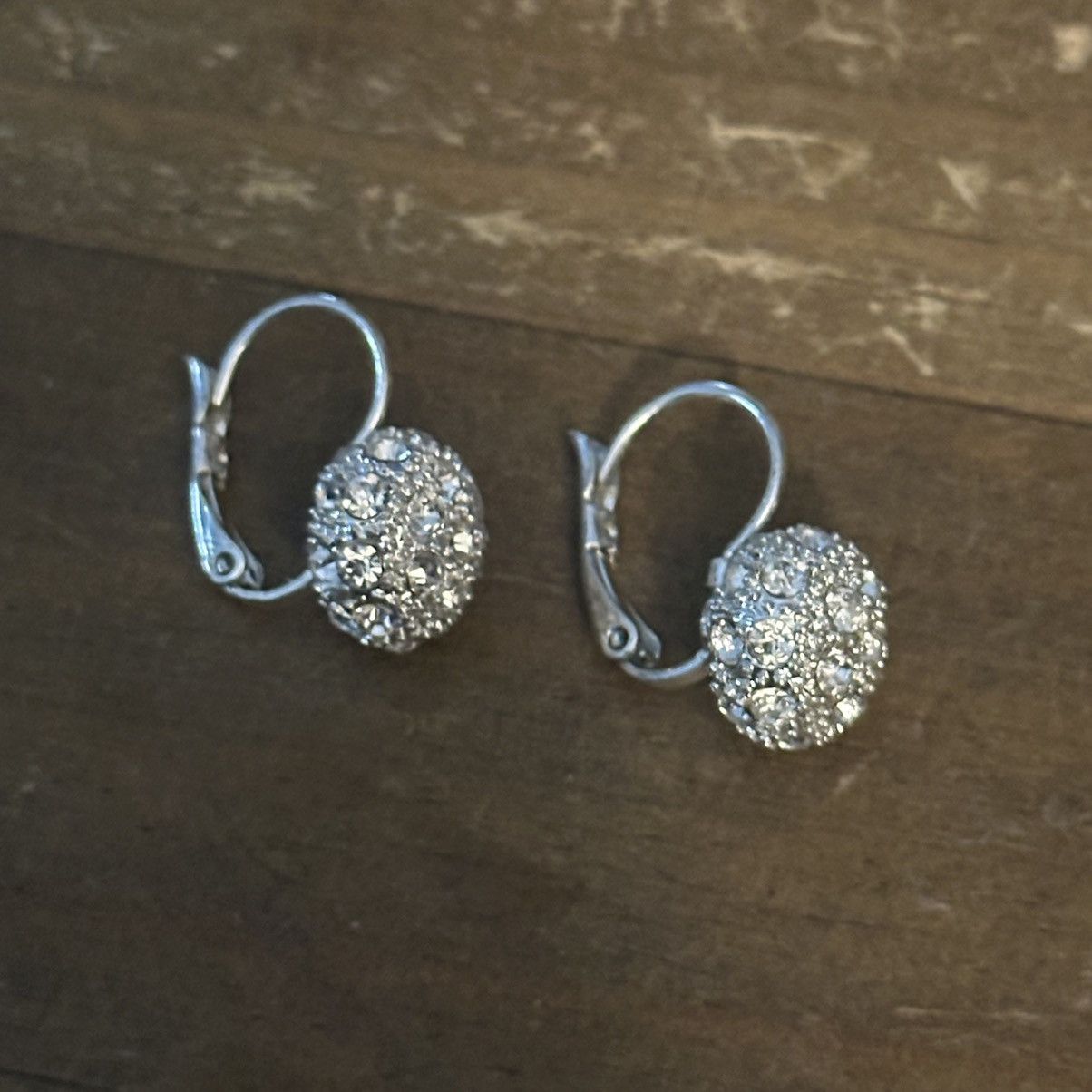 Other Silver tone paved crystal ball dangle earrings Size ONE SIZE - 5 Thumbnail