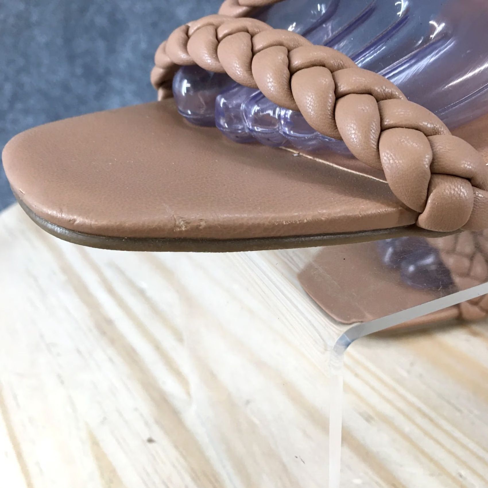 Dolce Vita Dolce Vita Halleigh Sandal Womens 9.5 Brown Braided Strap Block Heels Slide Size US 10 / IT 40 - 6 Thumbnail