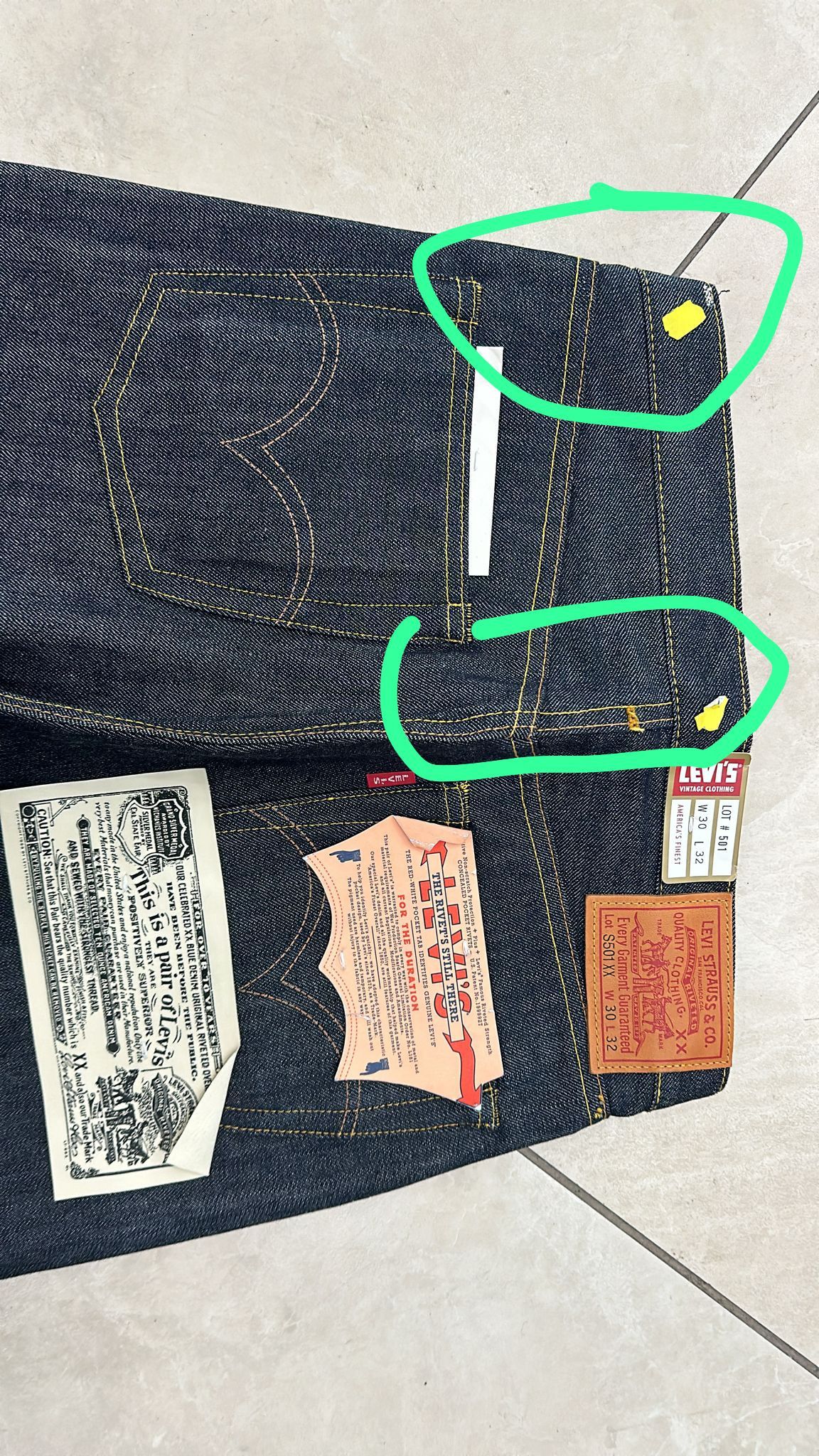 Levi's Vintage Clothing LVC Levi's Vintage Clothing 1944 S501 Perfect Imperfections Size US 30 / EU 46 - 3 Thumbnail
