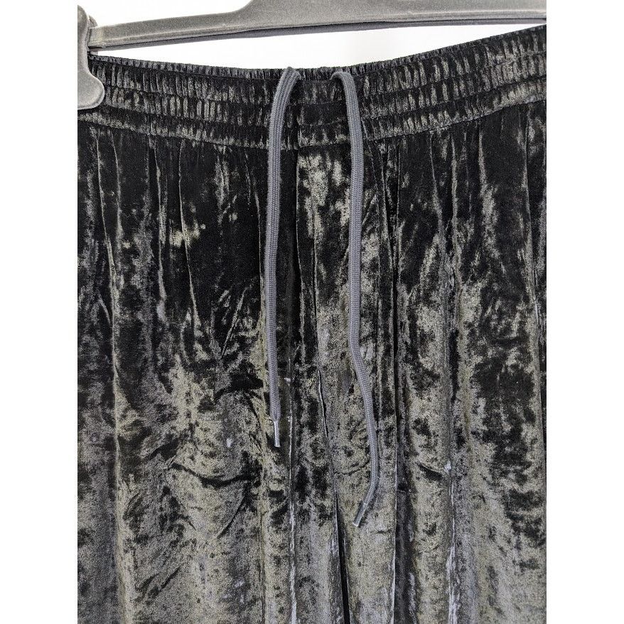 Balenciaga o1rshd1 Baggy Pants BB Paris Icon Shiny Velvet in Black Size US 28 / EU 44 - 7 Thumbnail