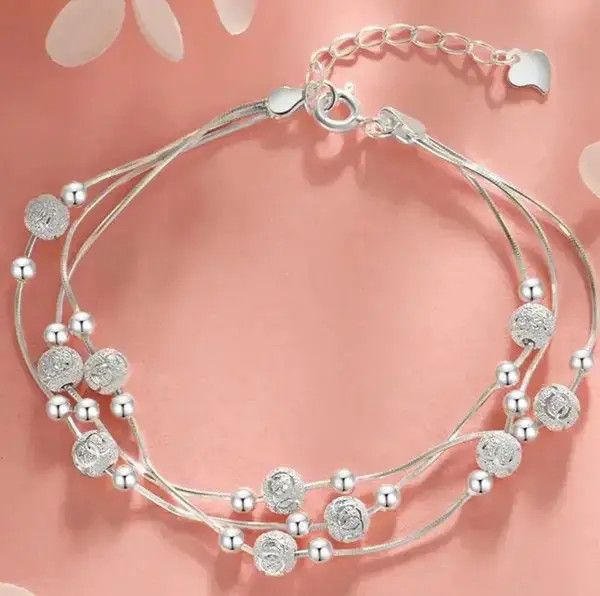 Jewelry Triple Layer Ball Chain Bracelet Size ONE SIZE - 2 Thumbnail