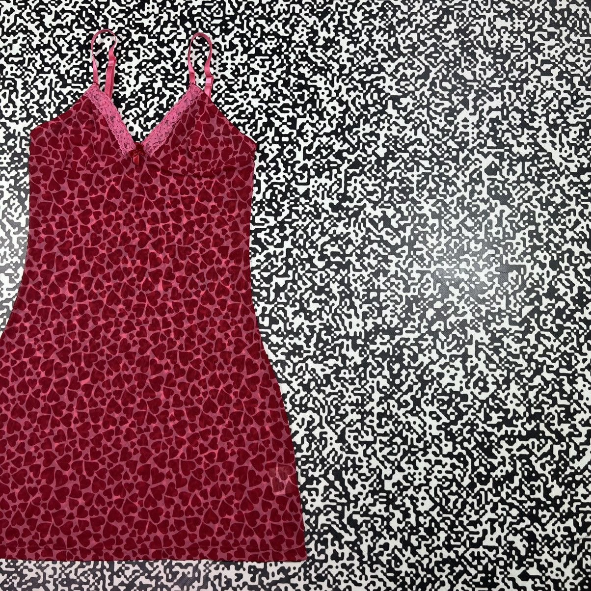 Vintage Vintage Y2K Sexy Heart Monogram Mesh Mini Night Style Dress Size M / US 6-8 / IT 42-44 - 6 Thumbnail