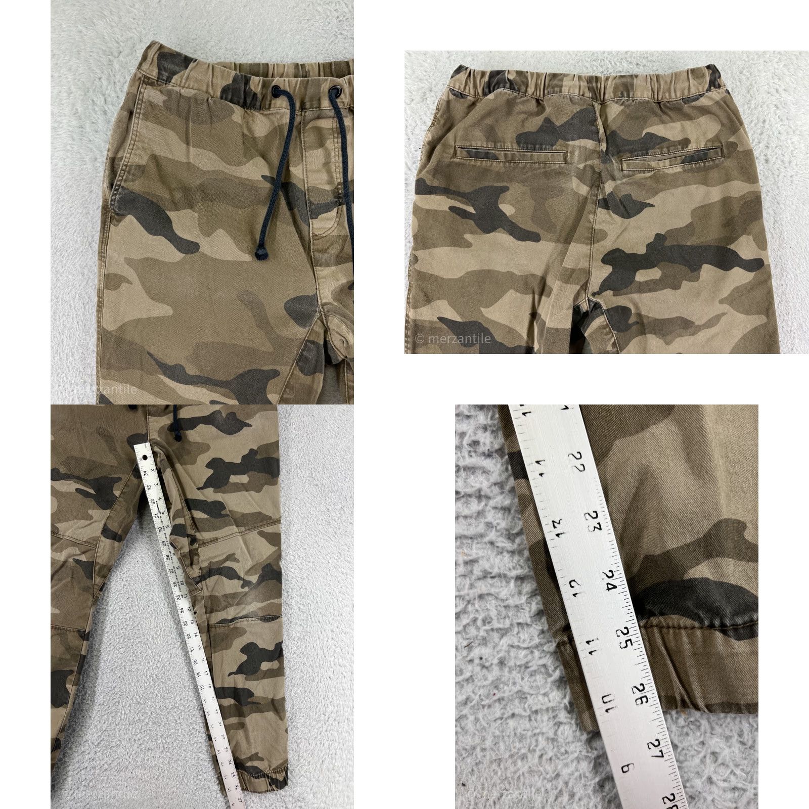 Vintage Divided Womens Cargo Pants 30 Brown Woodland Camouflage Cotton Canvas Inseam 26" Regular Tapered Size 30" / US 8 / IT 44 - 8 Thumbnail