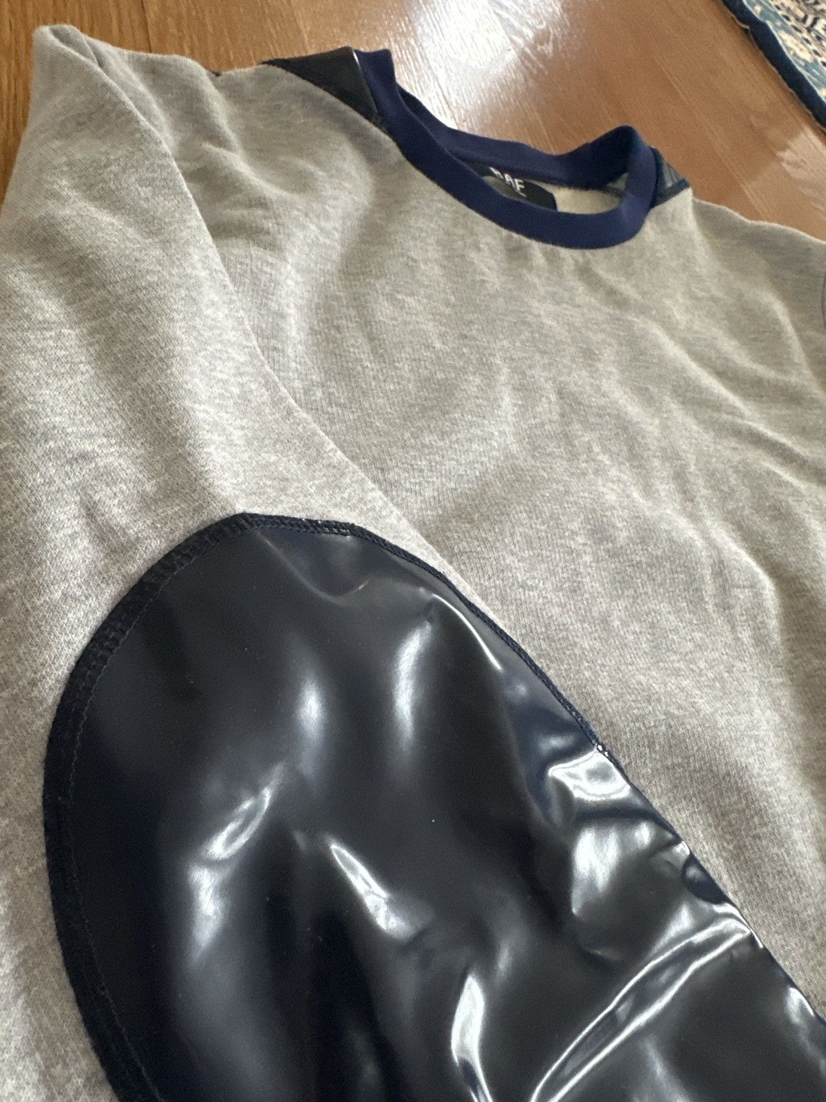 Raf by Raf Simons RAF Paneled Leather Sweatshirt Size US L / EU 52-54 / 3 - 3 Thumbnail