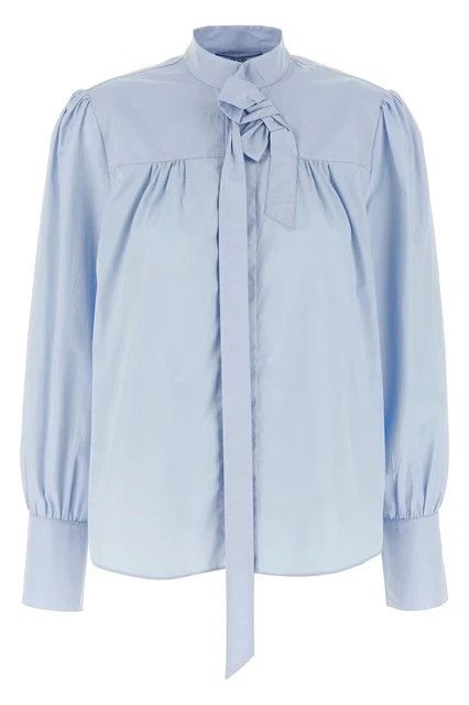 Prada PRADA Blue Cotton Shirt New & Authentic Size M / US 6-8 / IT 42-44 - 1 Thumbnail