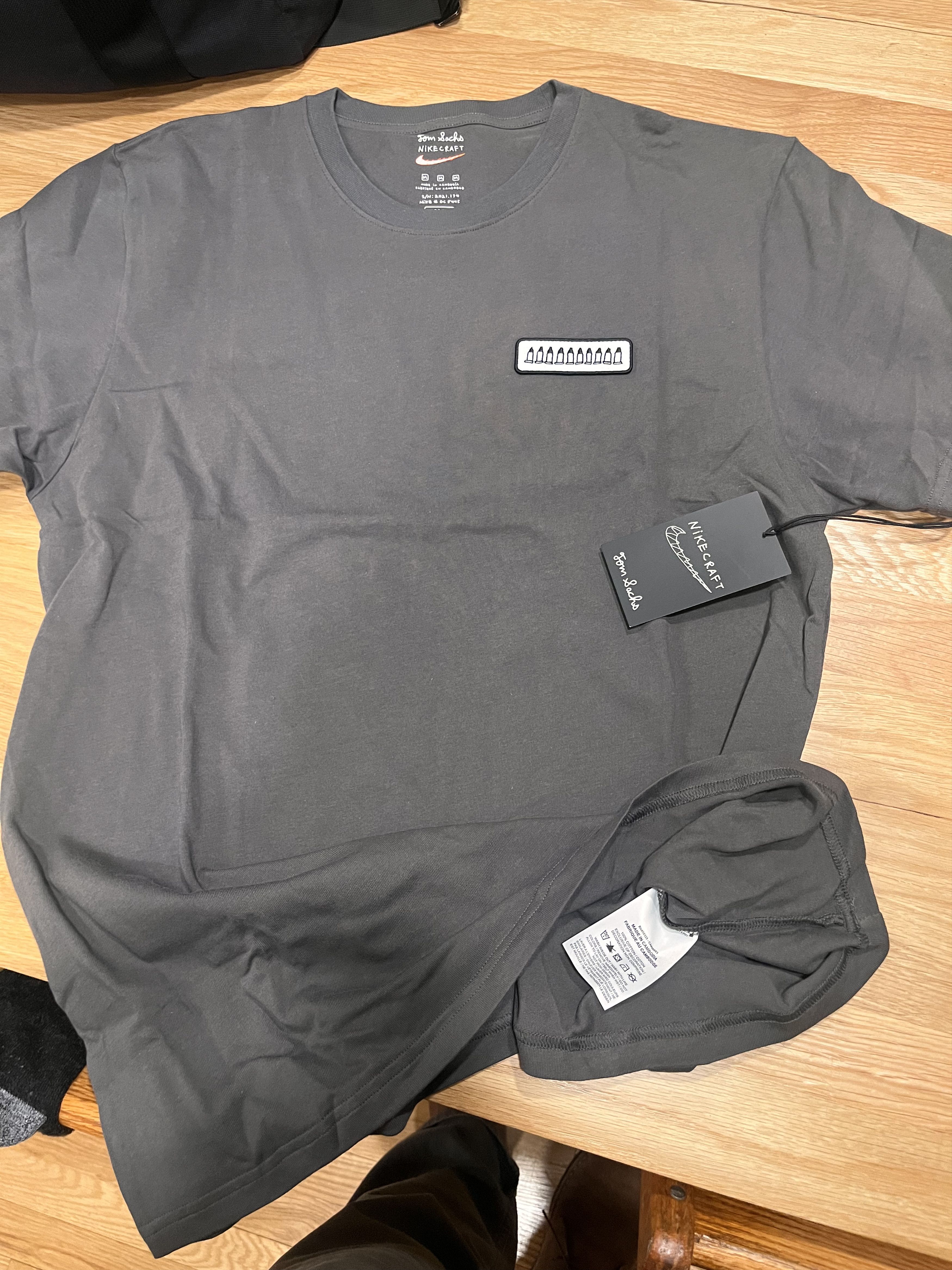 Nike × Tom Sachs Embroidered Ten Bullets T-Shirt (Dark Gray) Size US M / EU 48-50 / 2 - 6 Thumbnail