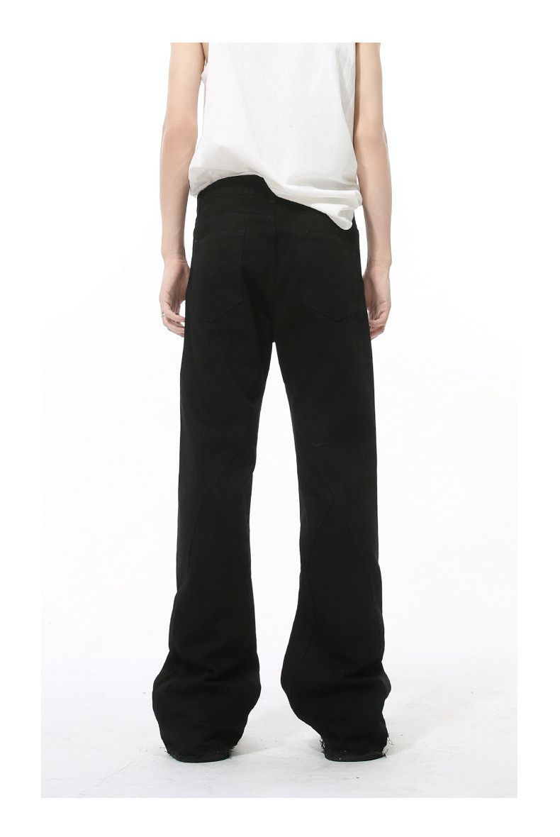 Japanese Brand × Jean Japanese slim black simple tassel flared jeans Size US 32 / EU 48 - 6 Thumbnail