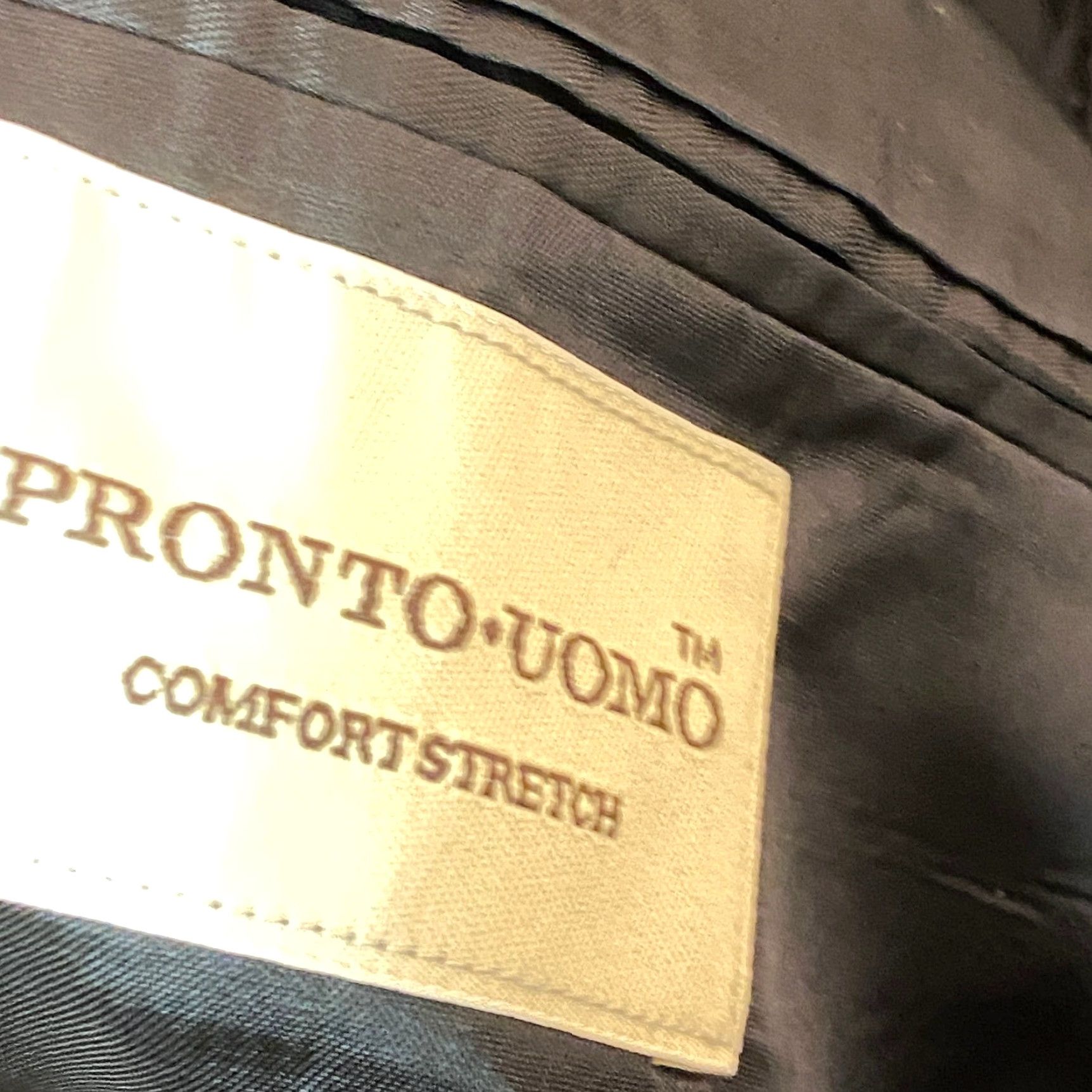 Pronto Uomo Pronto Uomo Blazer Mens 42L Black 100% Worsted Wool Comfort Stretch Sport Jacket Size 42R - 5 Thumbnail