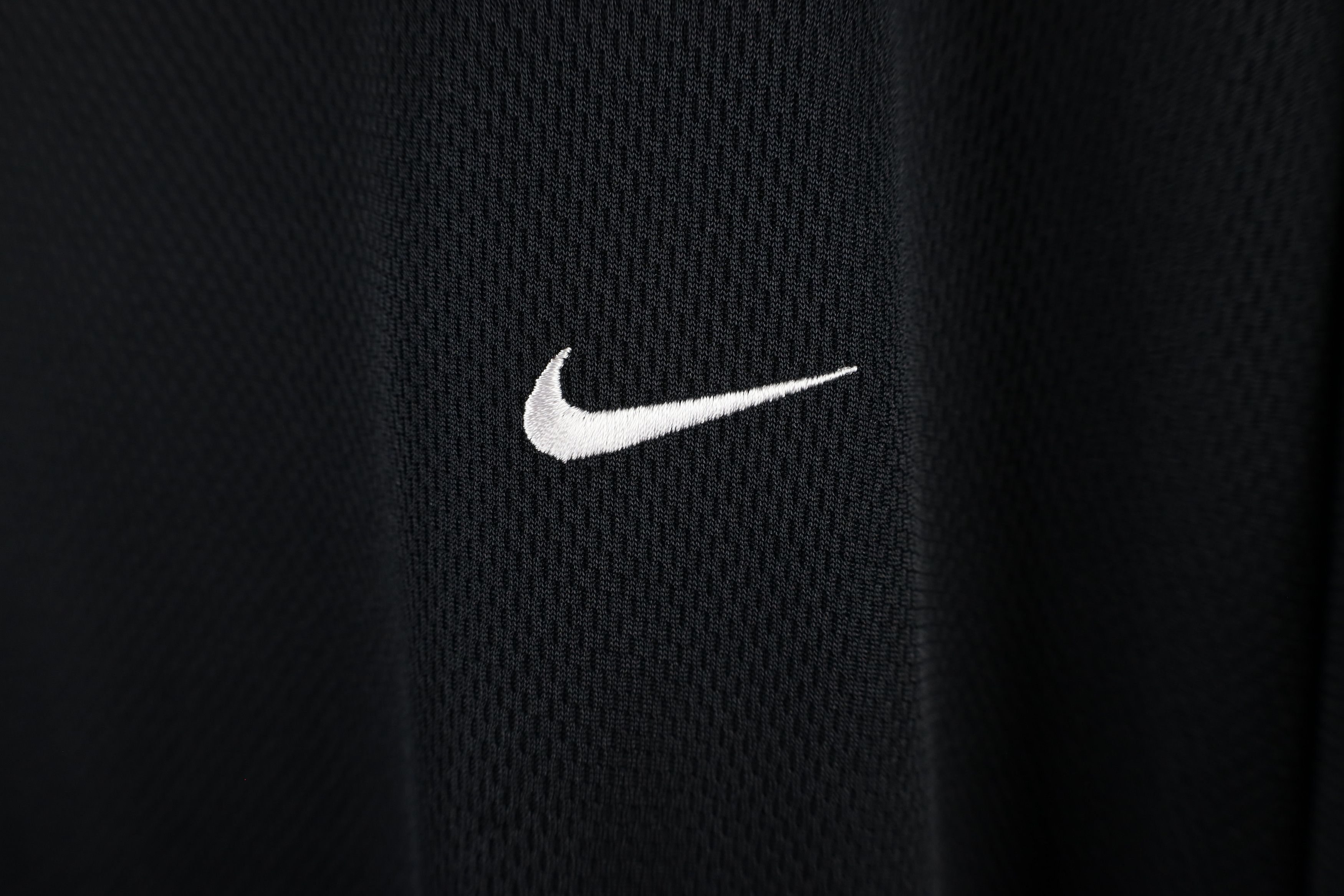 Nike × Vintage Vintage Nike Mini Swoosh Knit Short Sleeve T-Shirt Black Size US XL / EU 56 / 4 - 4 Thumbnail