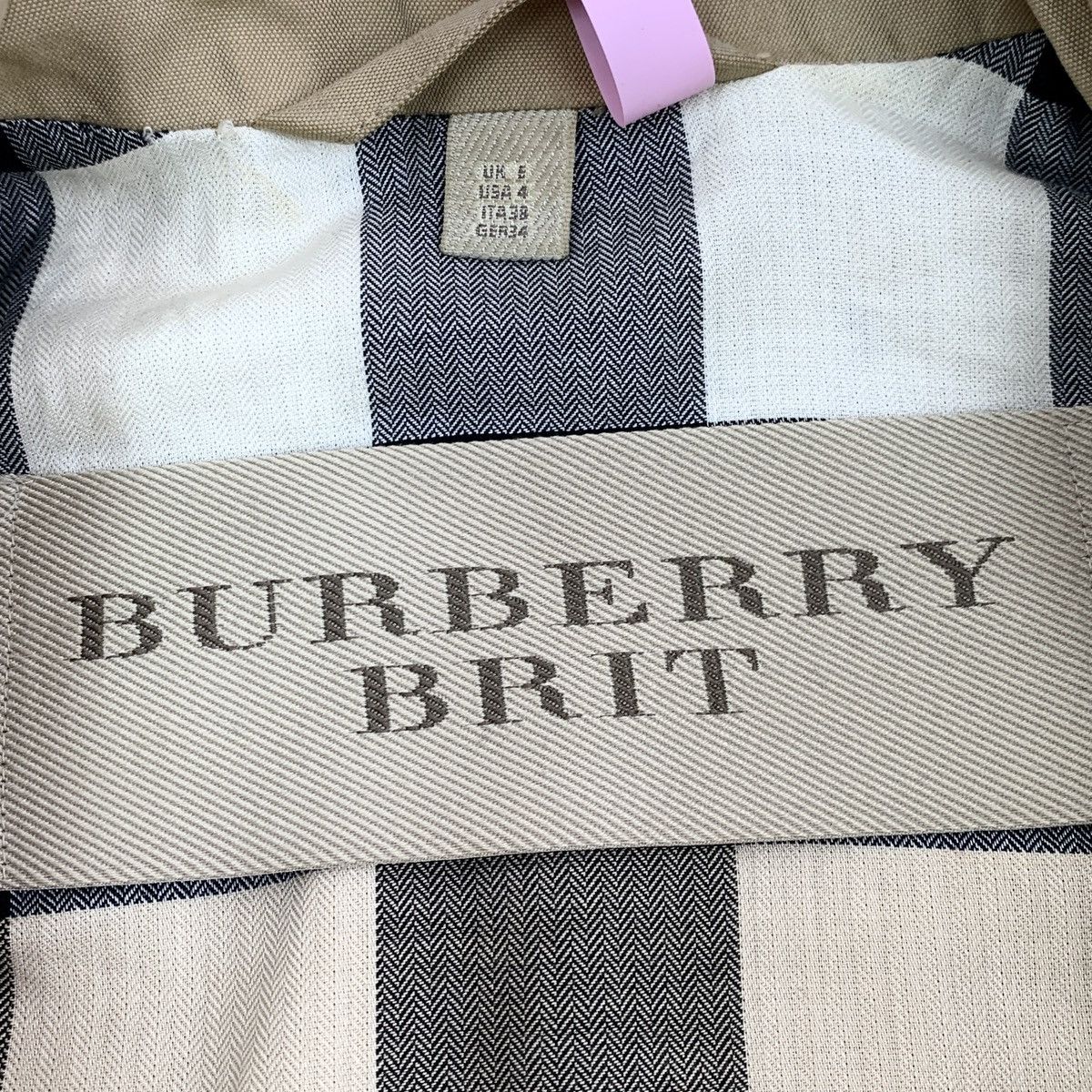 Burberry Burberry Brown Cotton Lapel Double Breasted Trench Coat Size S / US 4 / IT 40 - 5 Thumbnail