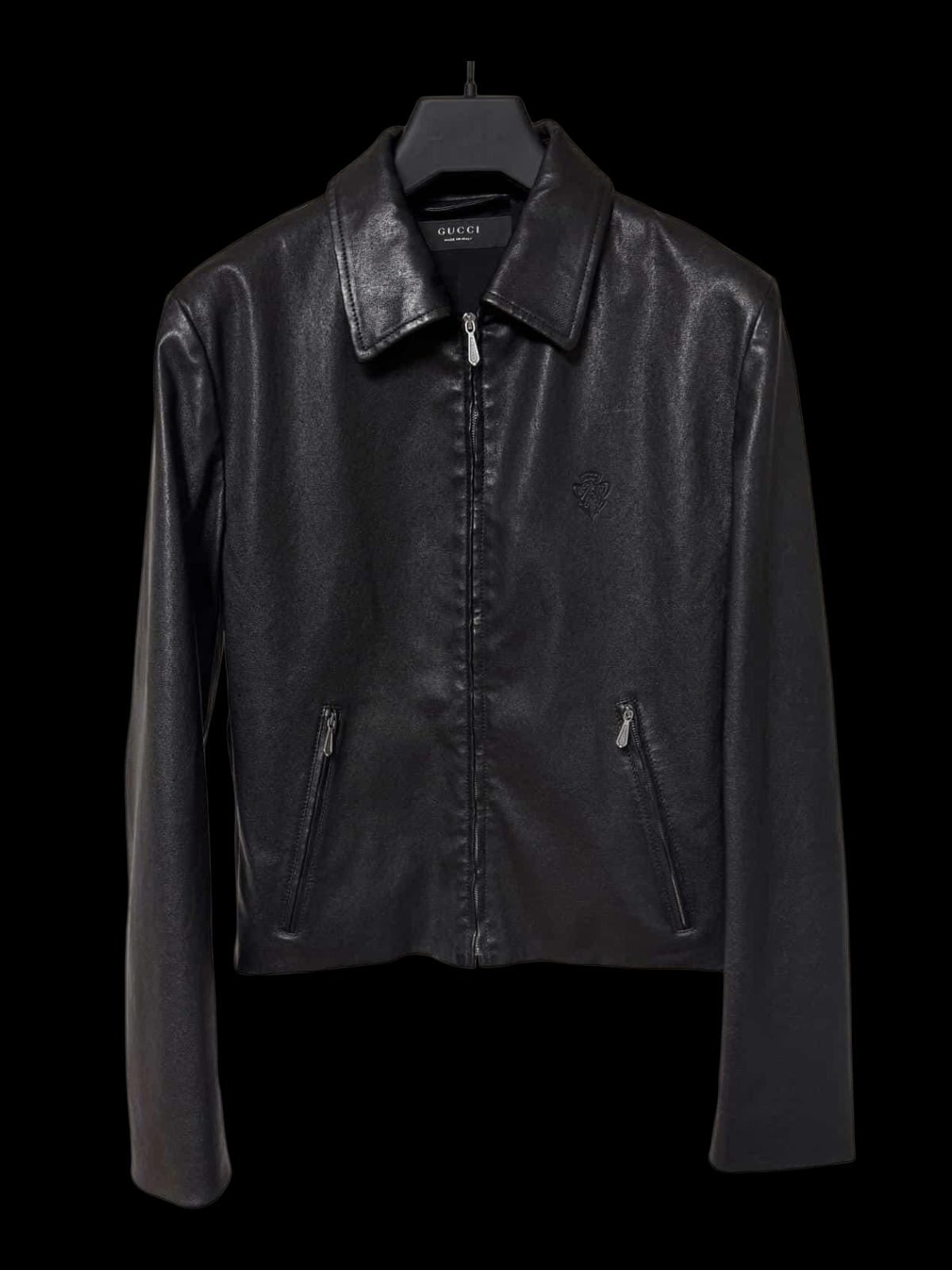 Gucci Giacca in nappa di pelle stretch lavata by demna Size US M / EU 48-50 / 2 - 1 Thumbnail