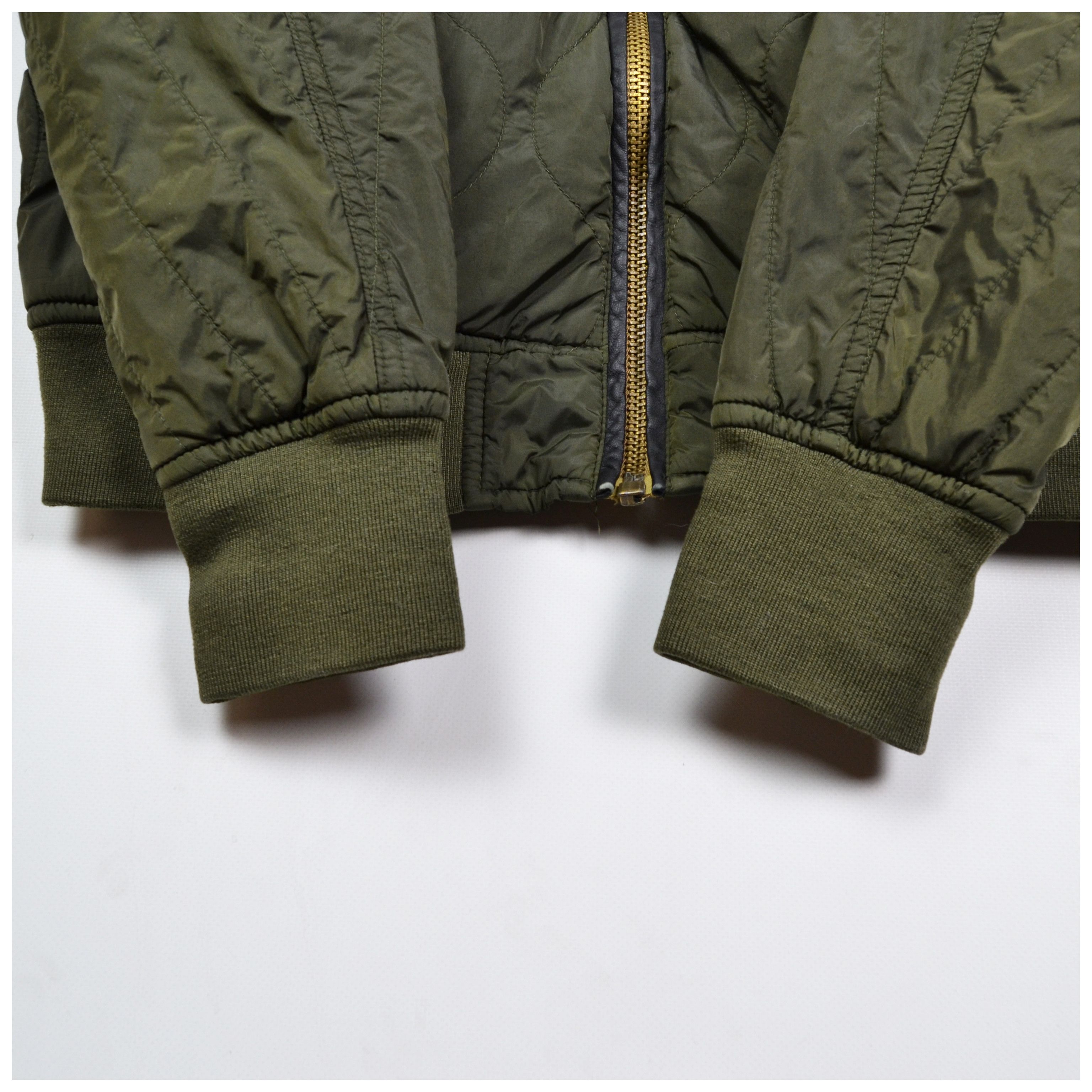 Diesel × Vintage Diesel Co Quilted Bomber Jacket Military Khaki Sz M/L Size US L / EU 52-54 / 3 - 11 Thumbnail