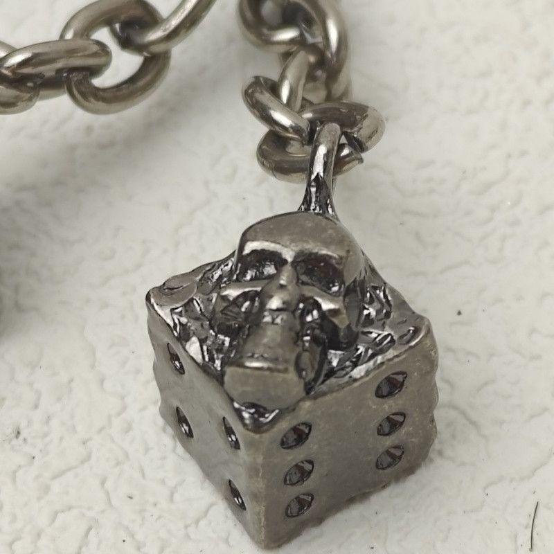 Vintage Solid Dice and Skulls Rock Wallet Chain Size ONE SIZE - 5 Thumbnail