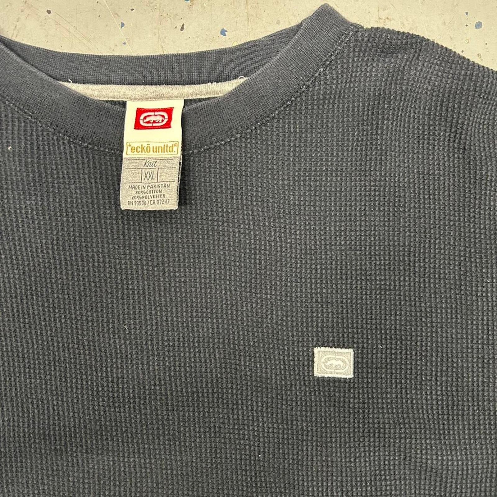 Ecko Unltd. Y2K Black Ecko Thermal long sleeve shirt Size US XXL / EU 58 / 5 - 3 Thumbnail