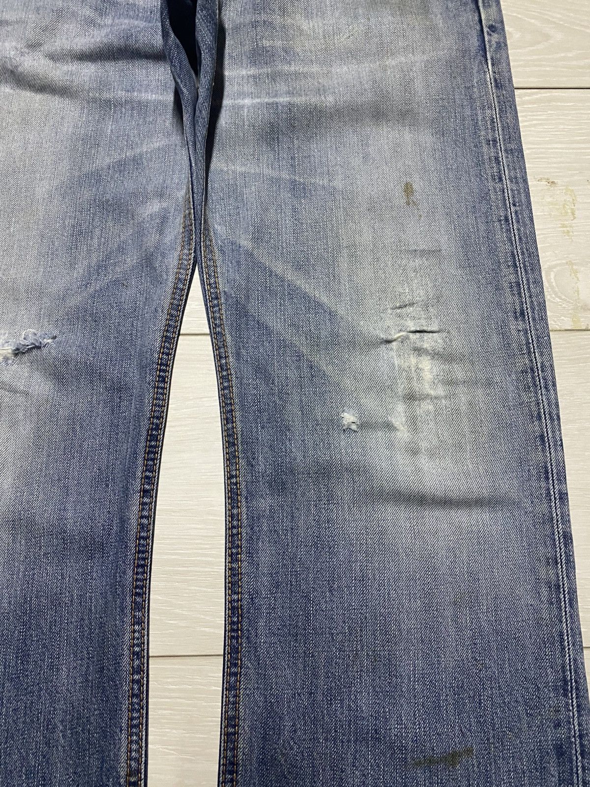 Japanese Brand Vintage Edwin Faded Wash Distressed Loose Jeans Size US 32 / EU 48 - 8 Thumbnail