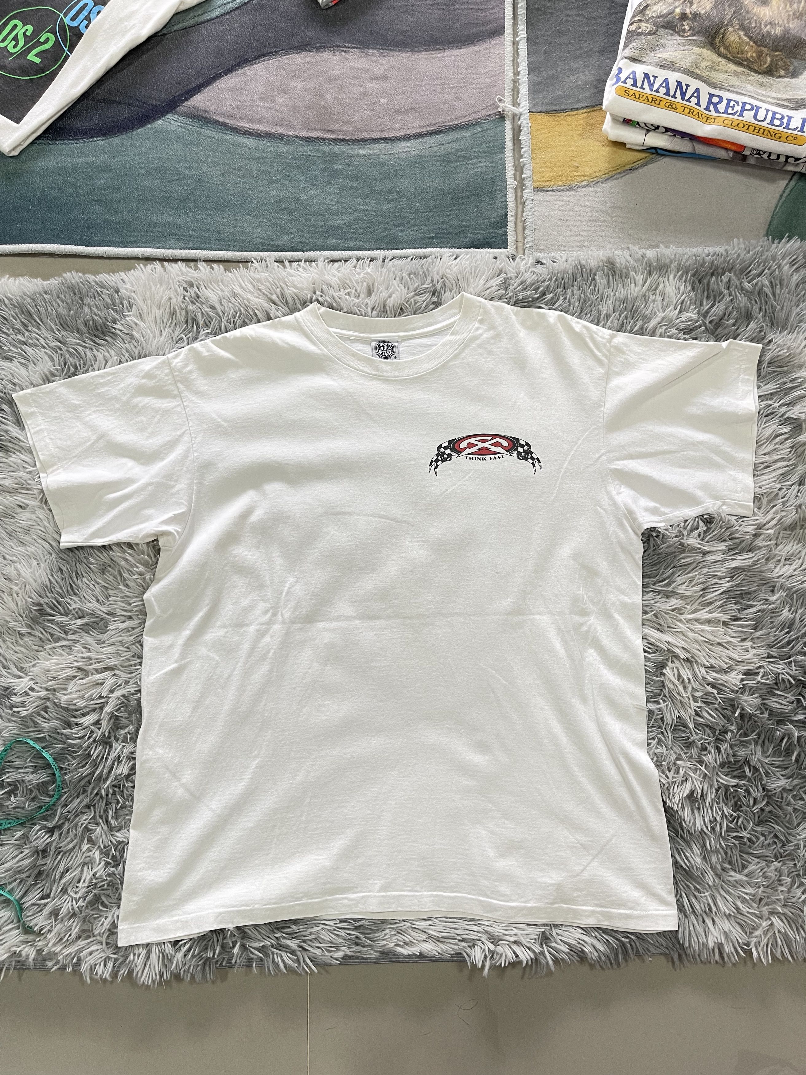 Vintage Vintage 90s Think Fast Brand street T Shirt Size US XL / EU 56 / 4 - 4 Thumbnail