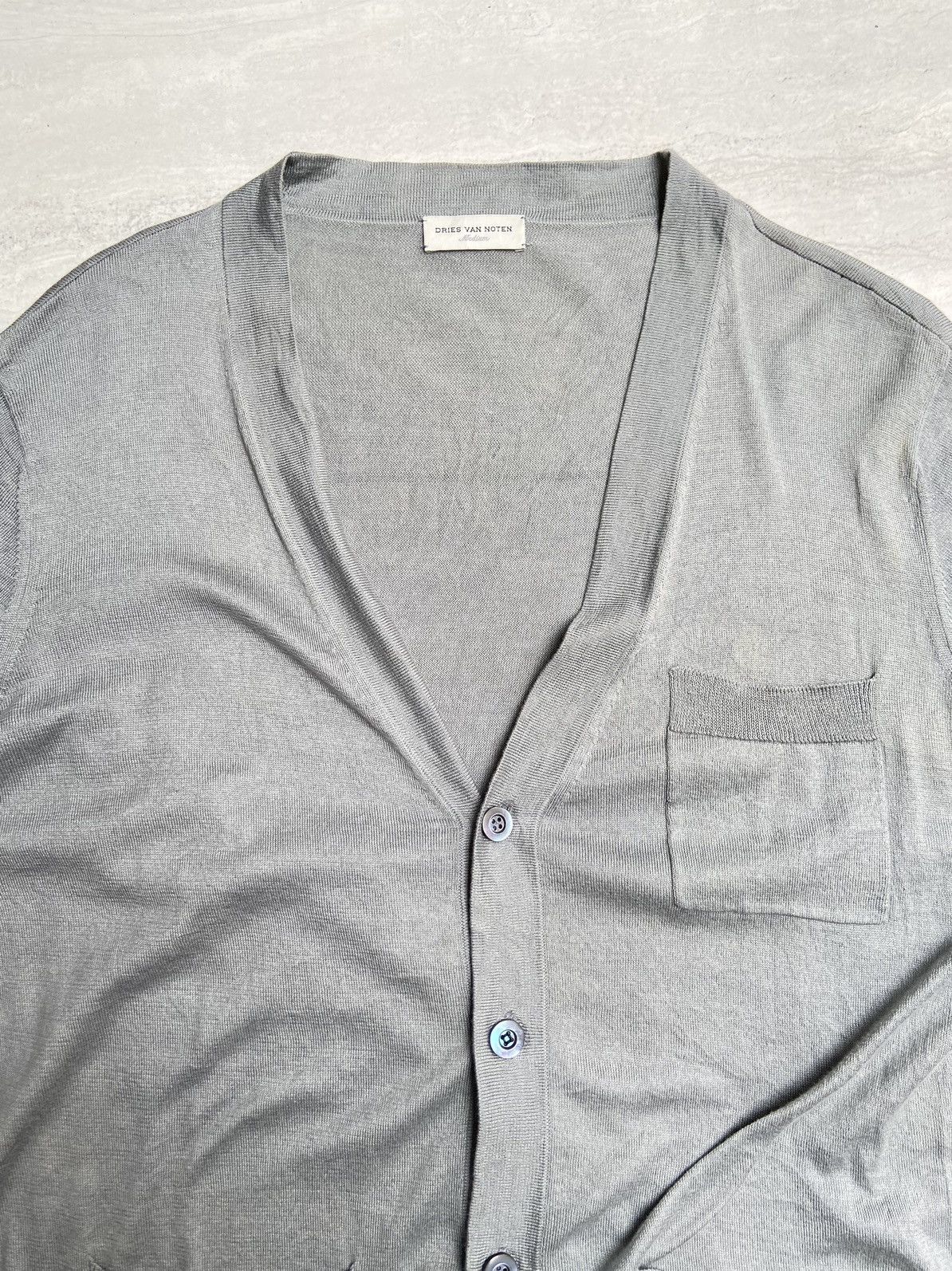 Dries Van Noten DRIES VAN NOTEN Grey Gardigan Size US S / EU 44-46 / 1 - 8 Thumbnail