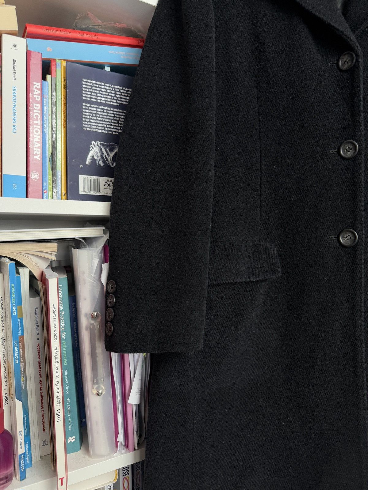 Designer × Max Mara Max Mara basic black wool coat jacket M designer luxury rare Size M / US 6-8 / IT 42-44 - 5 Thumbnail