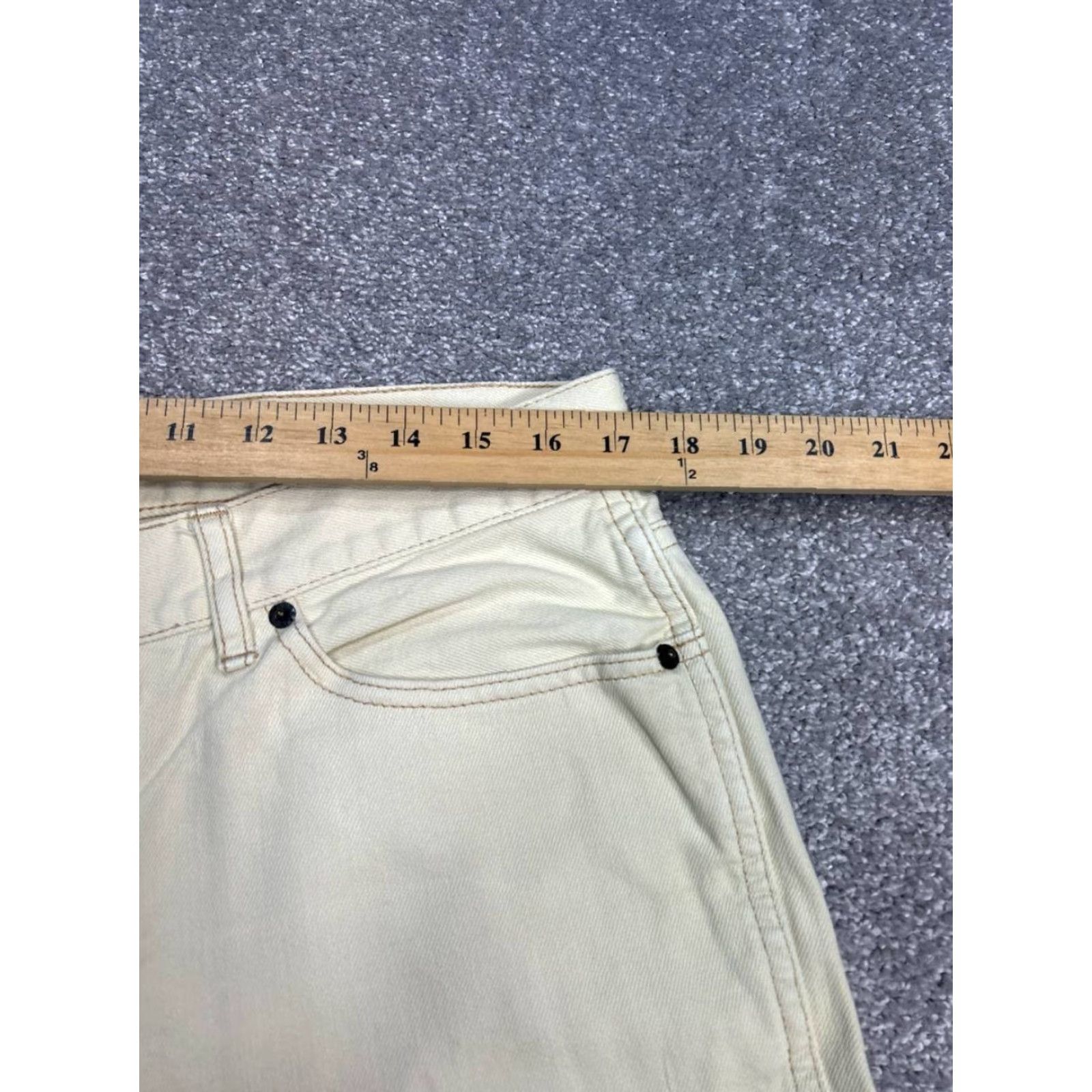 J.Crew J.CREW Sutton Jeans Mens 35 Beige Denim Mid Rise Straight Leg 34x31 Size US 35 - 3 Thumbnail