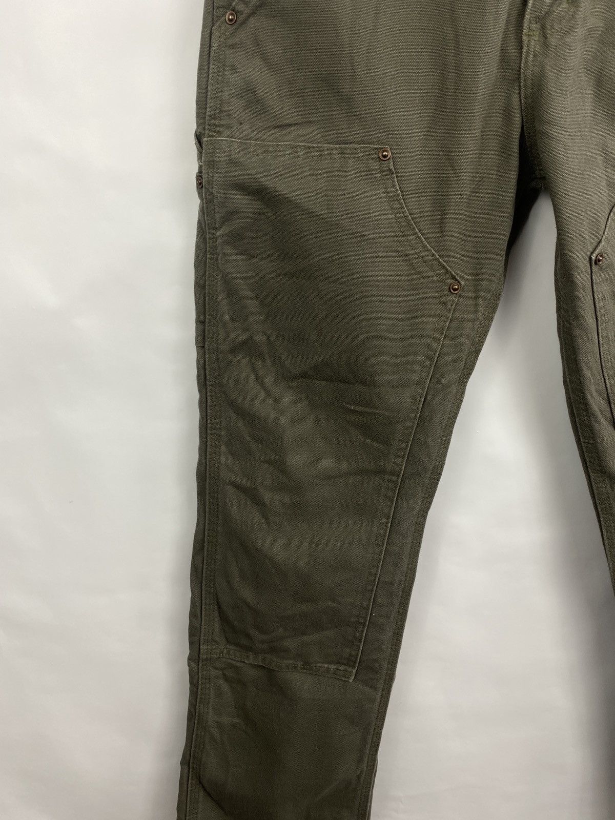 Carhartt 🇺🇸 Vintage 90s Carhartt Double Knees Khaki Work Pants Rare Size US 30 / EU 46 - 11 Thumbnail