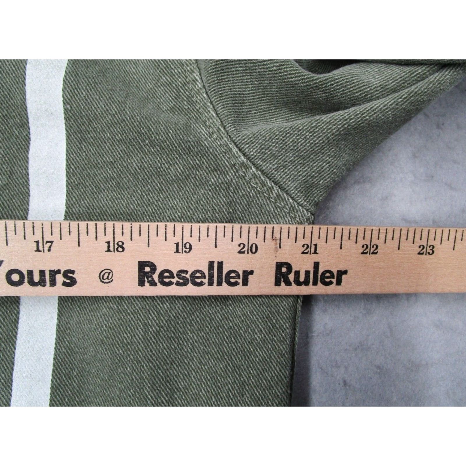 Zara ZARA Men's Medium Green Denim Shacket Distressed Relaxed Fit with Pearl Snaps Size US M / EU 48-50 / 2 - 7 Thumbnail