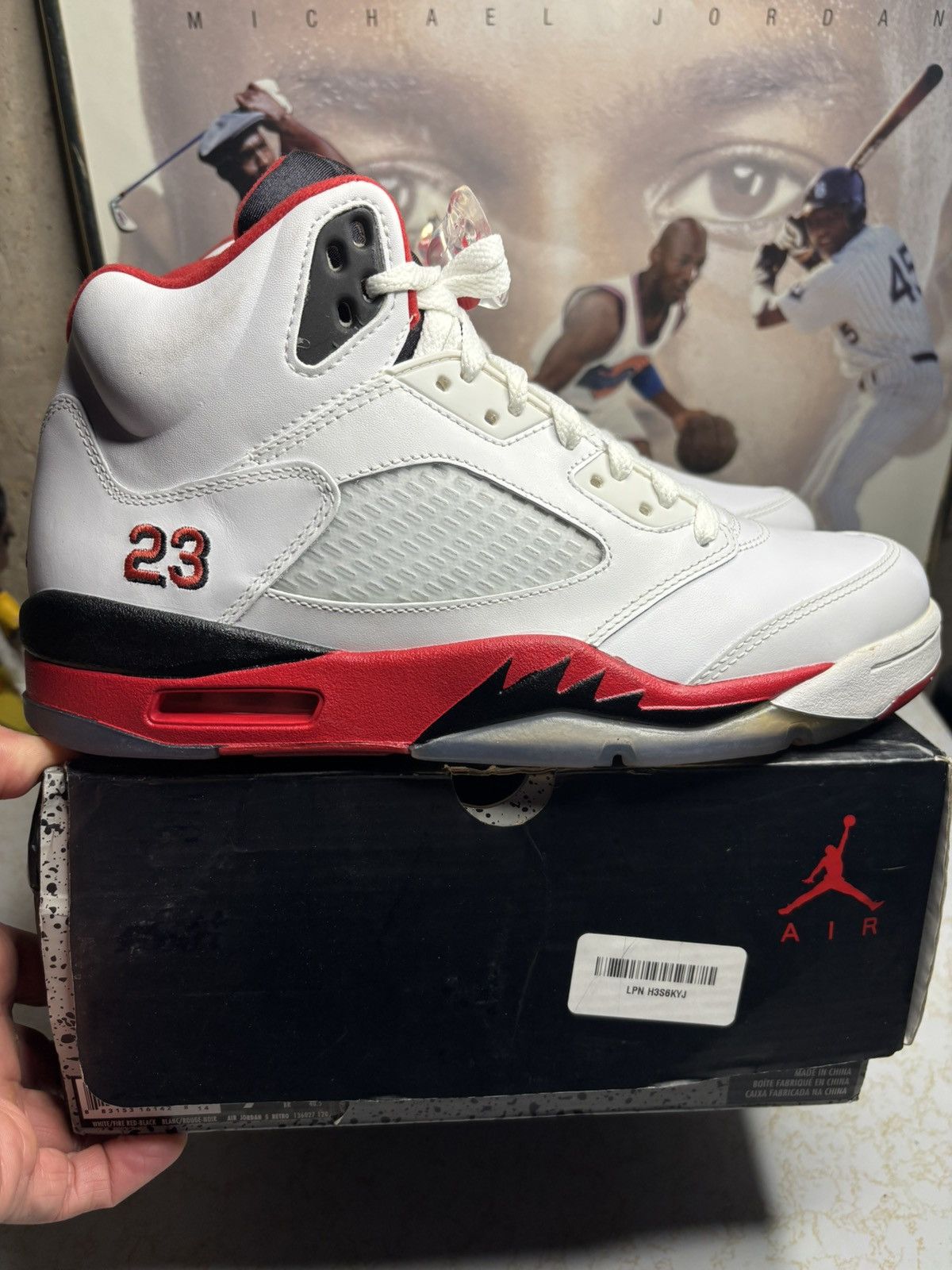 Jordan Brand Air Jordan 5 “Black tongue” Size US 9 / EU 42 - 1 Thumbnail
