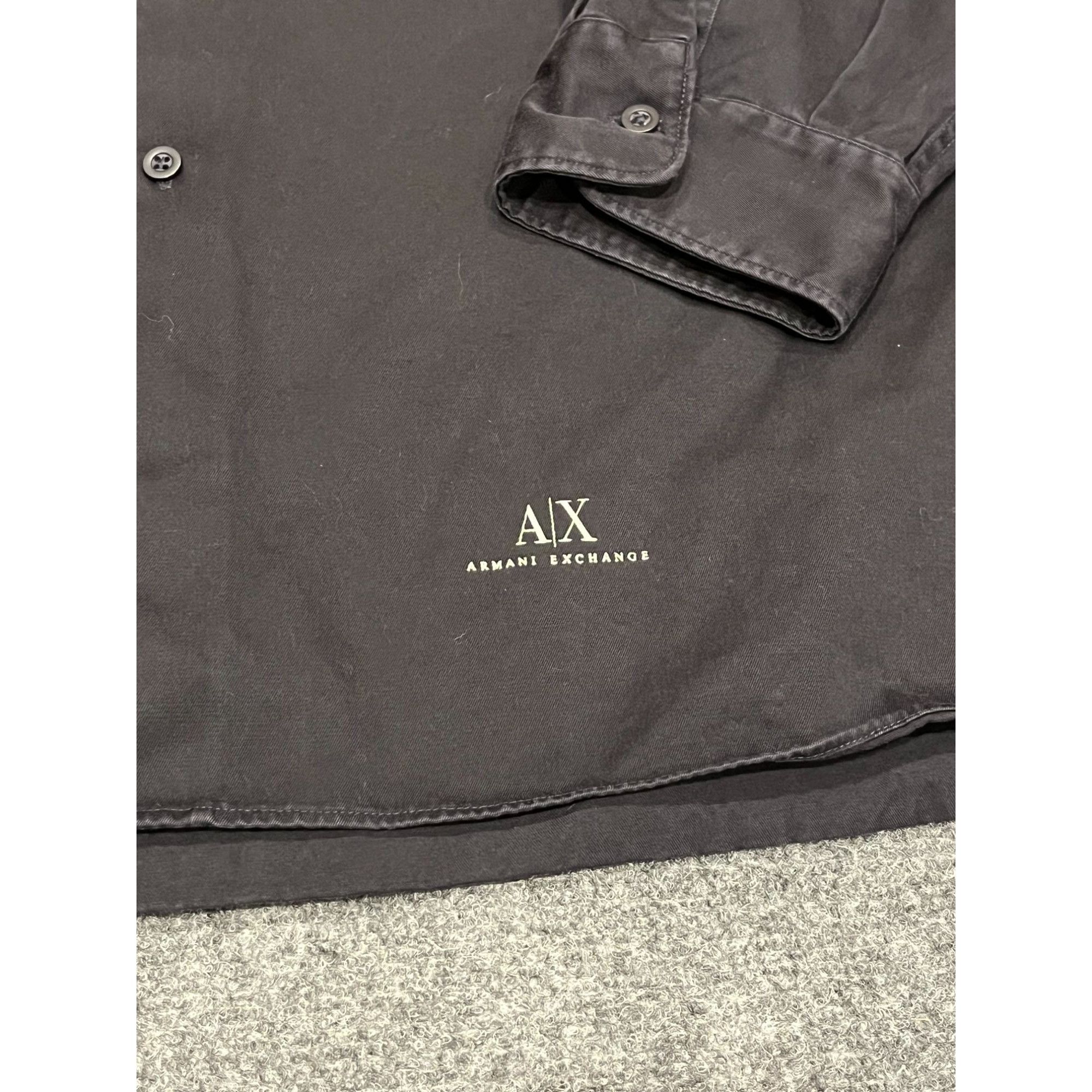 Armani Exchange Armani Exchange button up long sleeve shirt size XL black co Size US XL / EU 56 / 4 - 4 Thumbnail