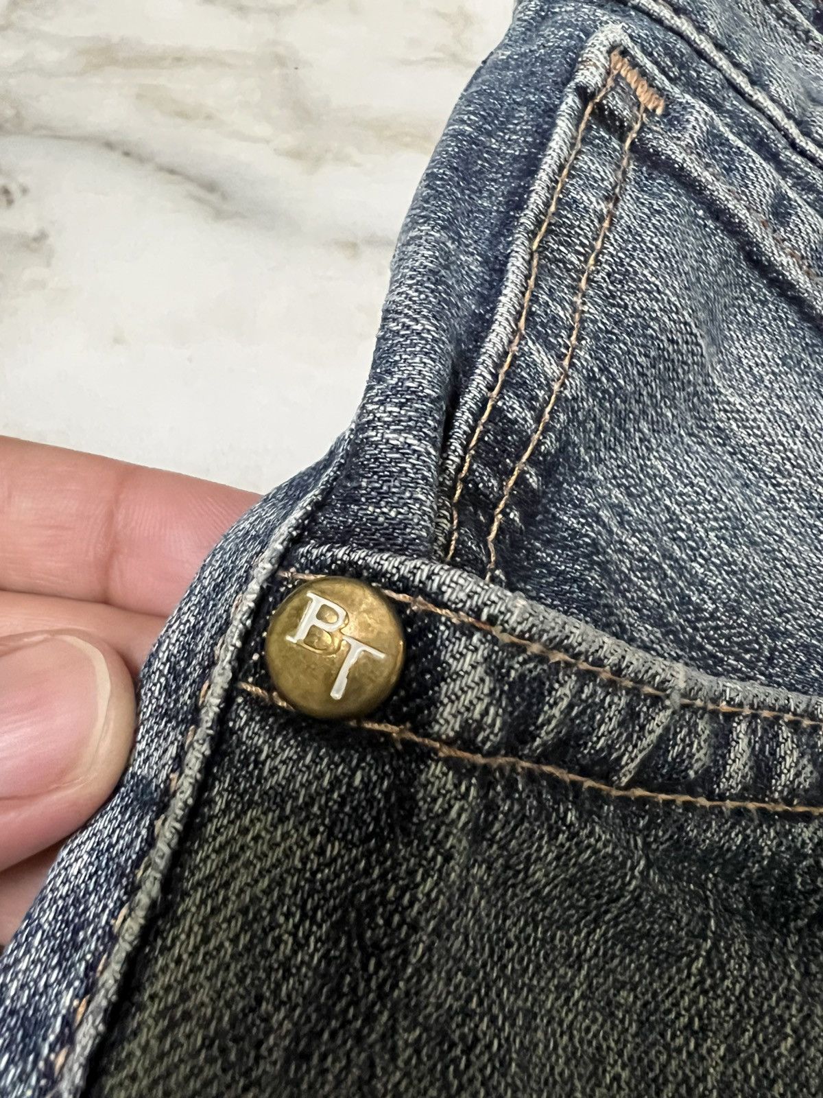 Edwin 💥Baggy💥Vintage Edwin Blue Trip Washed Distress Jean Size US 34 / EU 50 - 10 Thumbnail