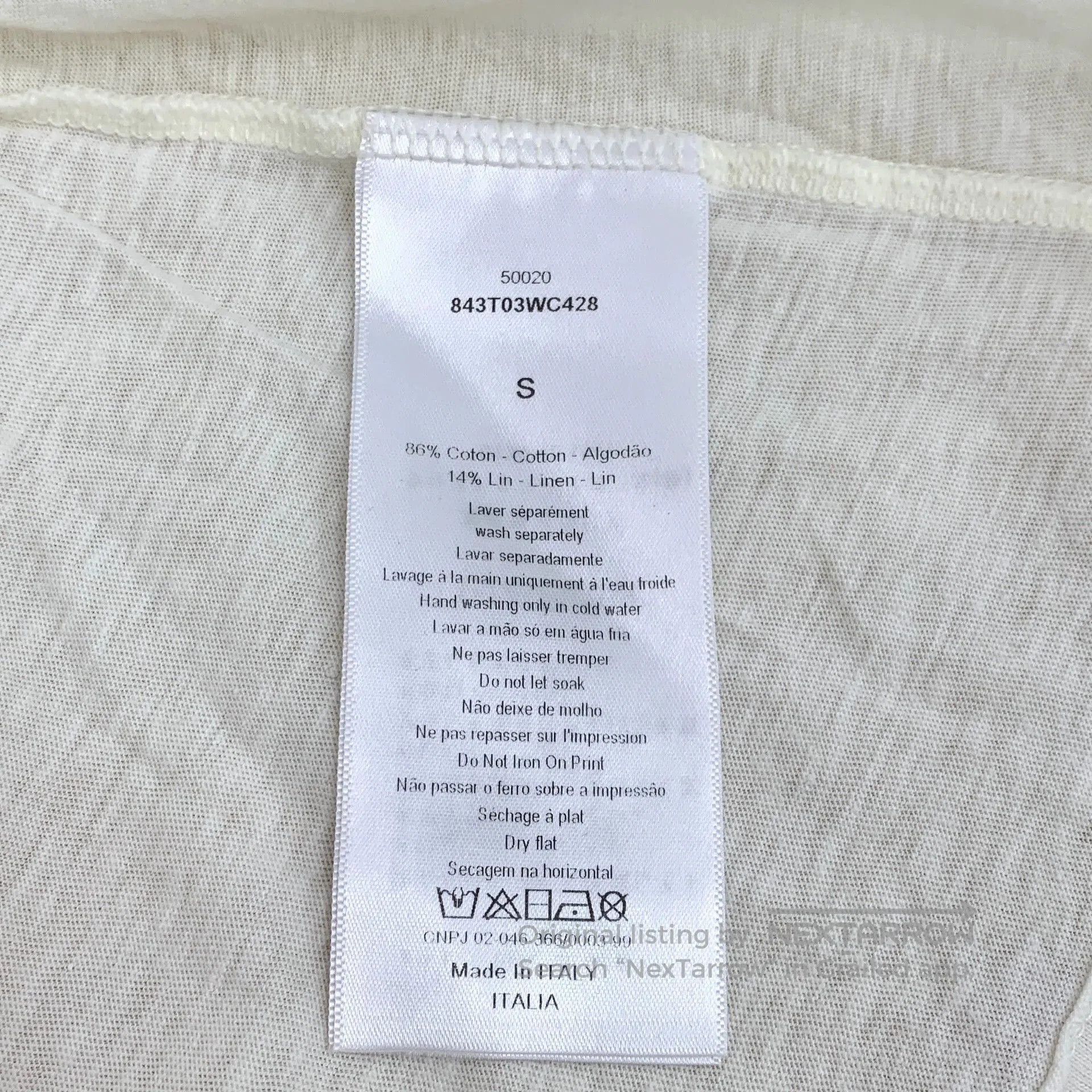 Dior dior white logo cotton short sleeve t-shirt. Size US S / EU 44-46 / 1 - 7 Thumbnail